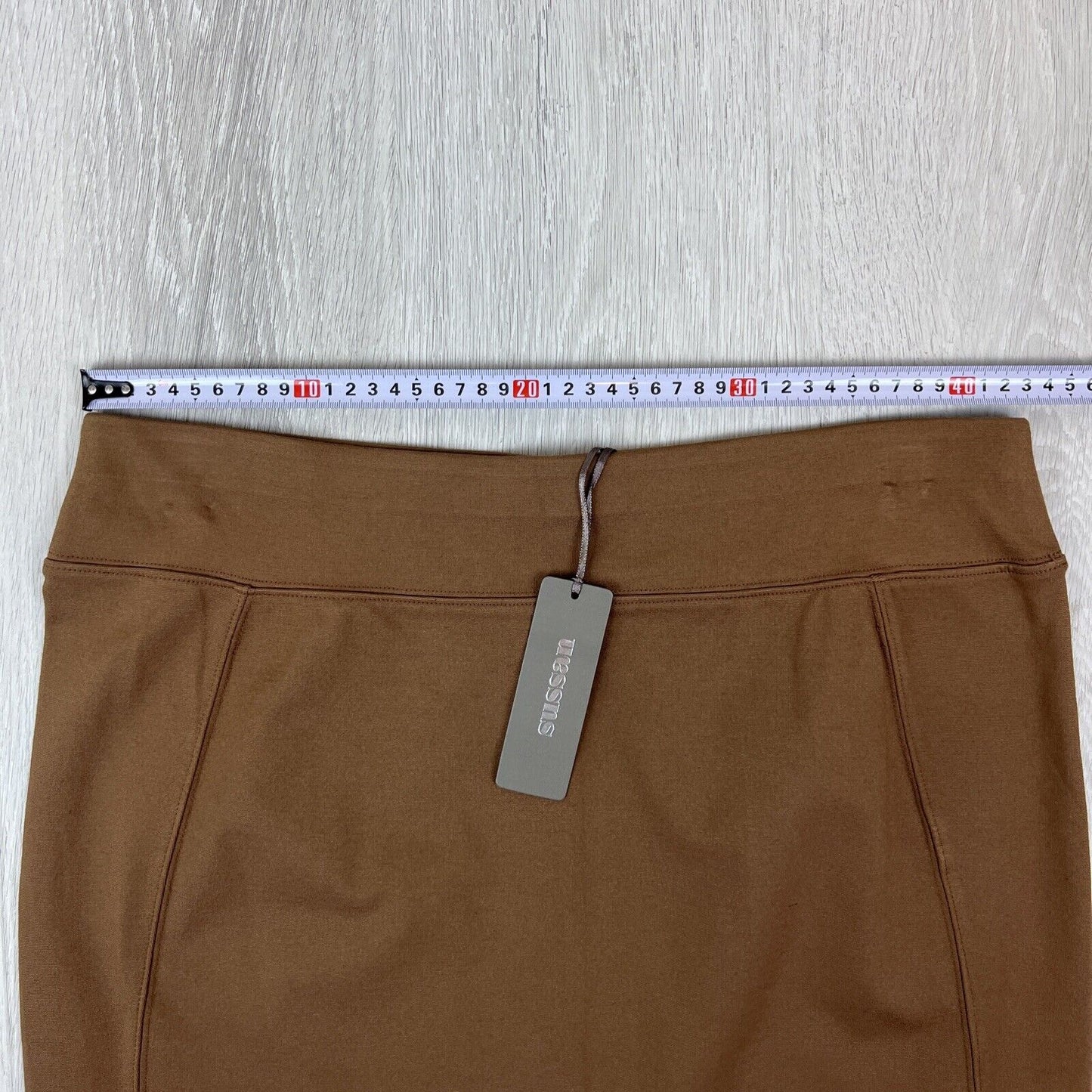 Sussan Womens Brown Nutmeg Viscose Blend Pencil Straight Skirt Size Large (NEW)