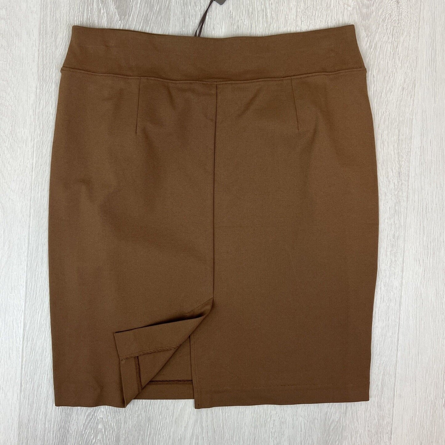 Sussan Womens Brown Nutmeg Viscose Blend Pencil Straight Skirt Size Large (NEW)