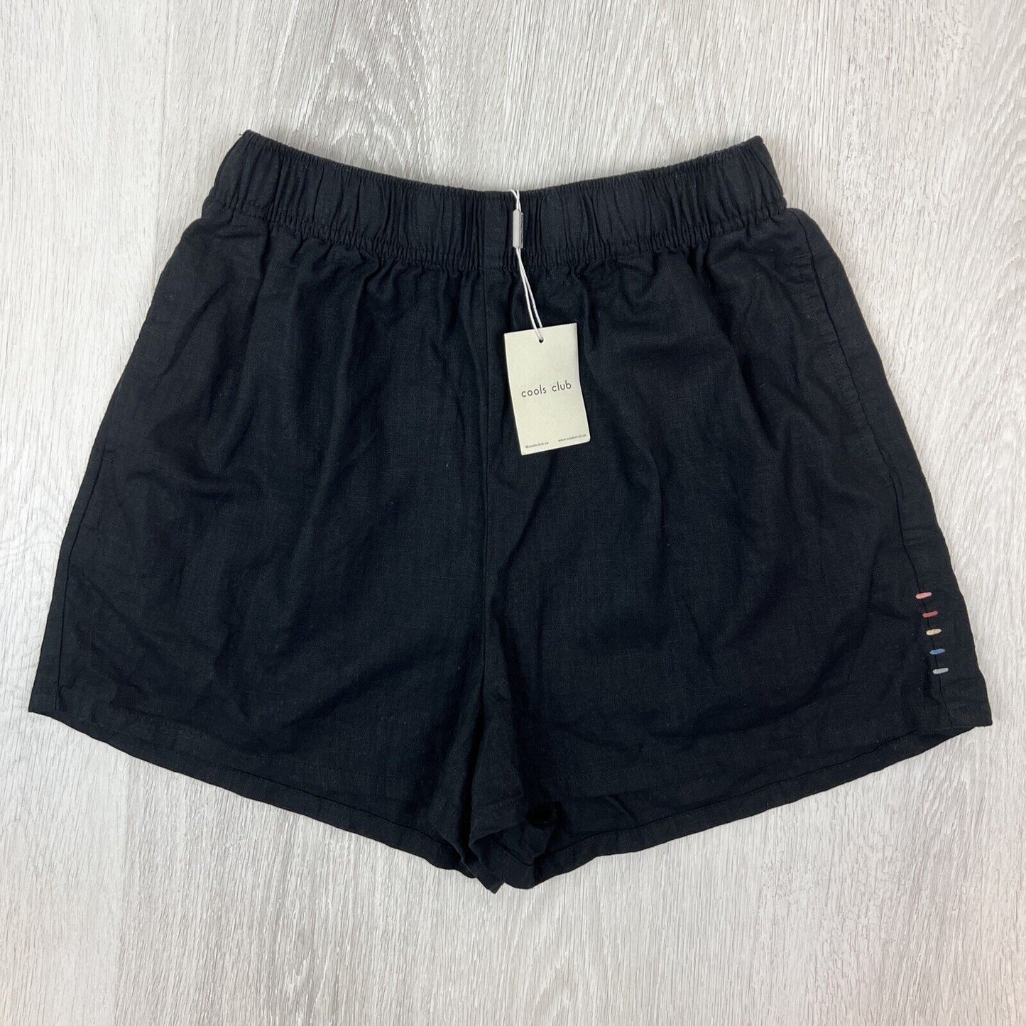 Cools Club Womens Black Linen Blend Shorts Size 10 (New)