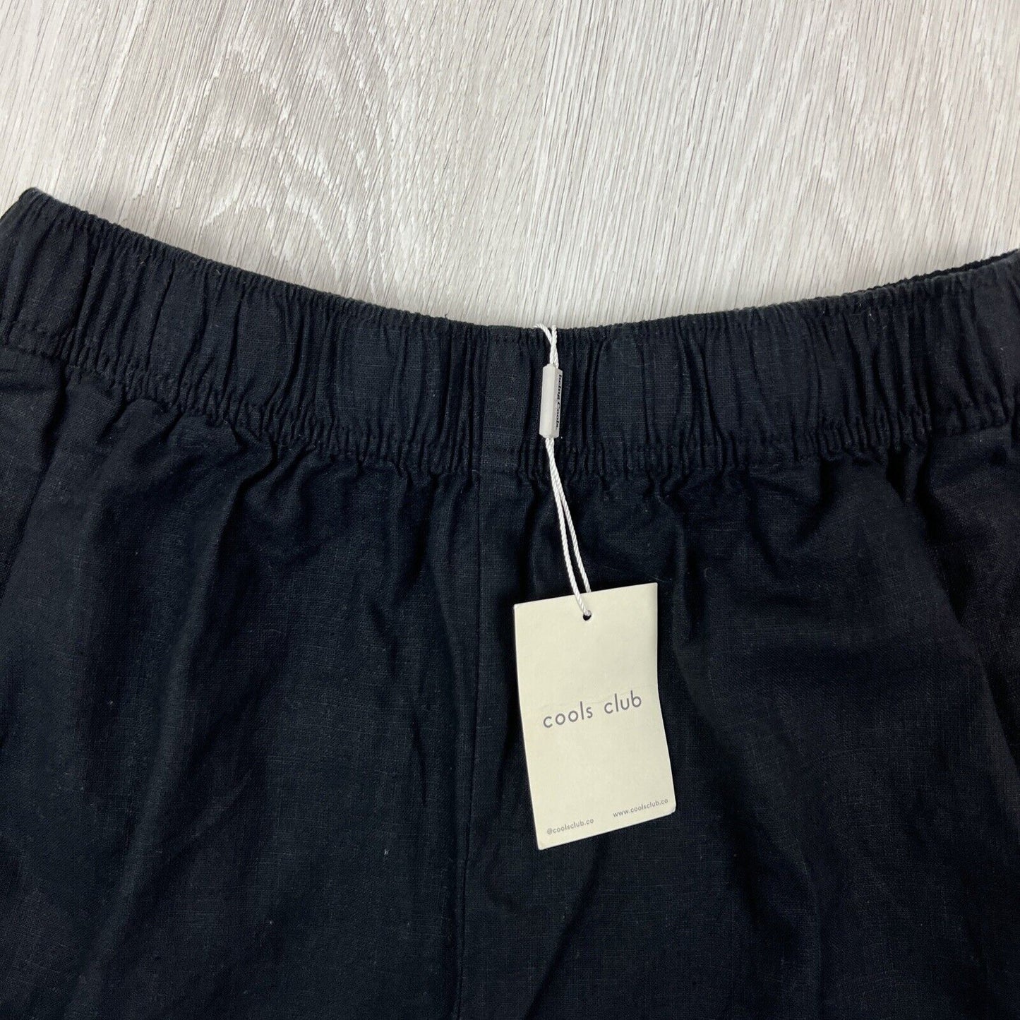 Cools Club Womens Black Linen Blend Shorts Size 10 (New)