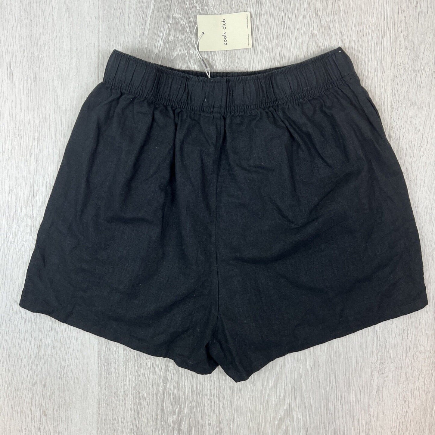 Cools Club Womens Black Linen Blend Shorts Size 10 (New)