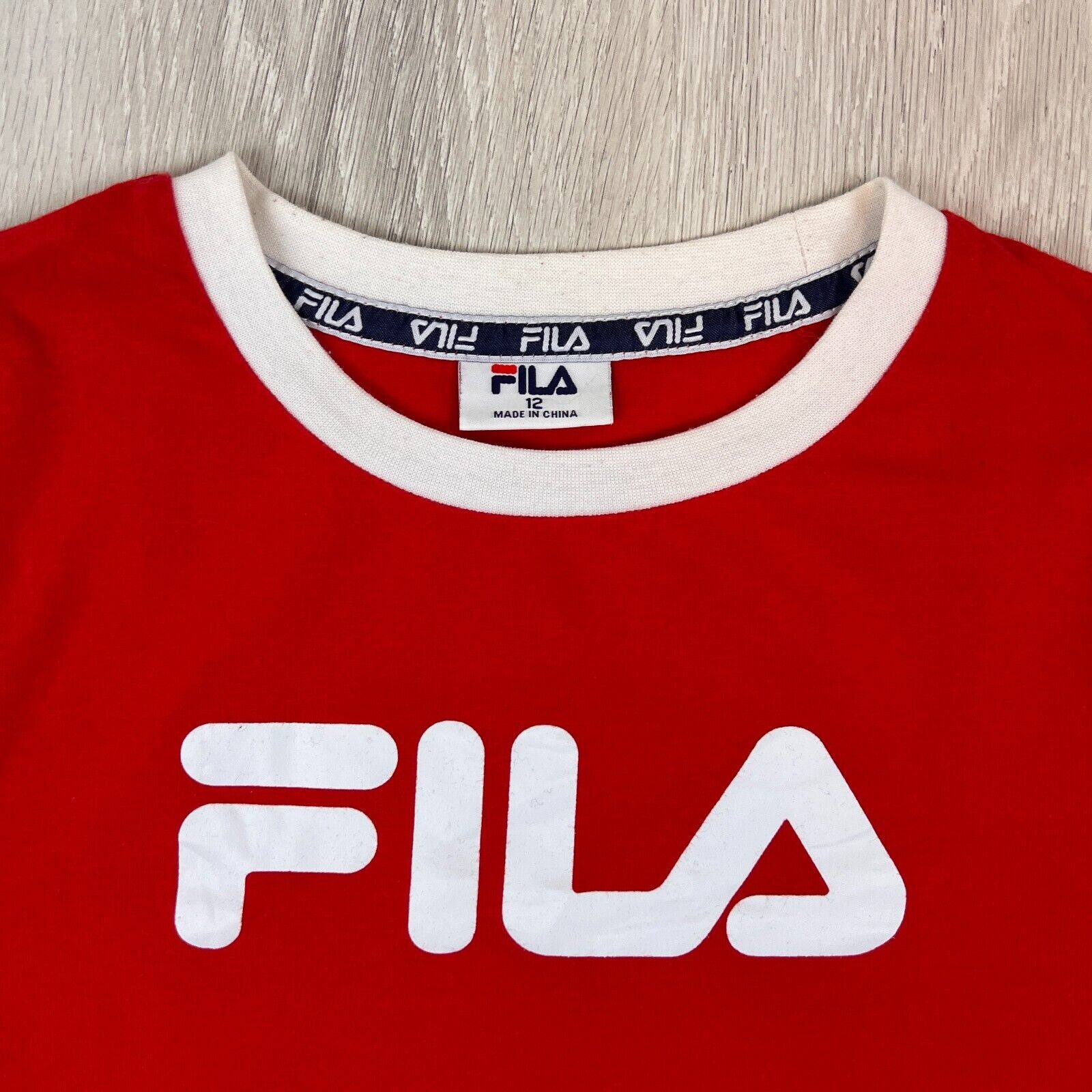 Fila Womens Red Cropped T Shirt Size Small 2 Shirts