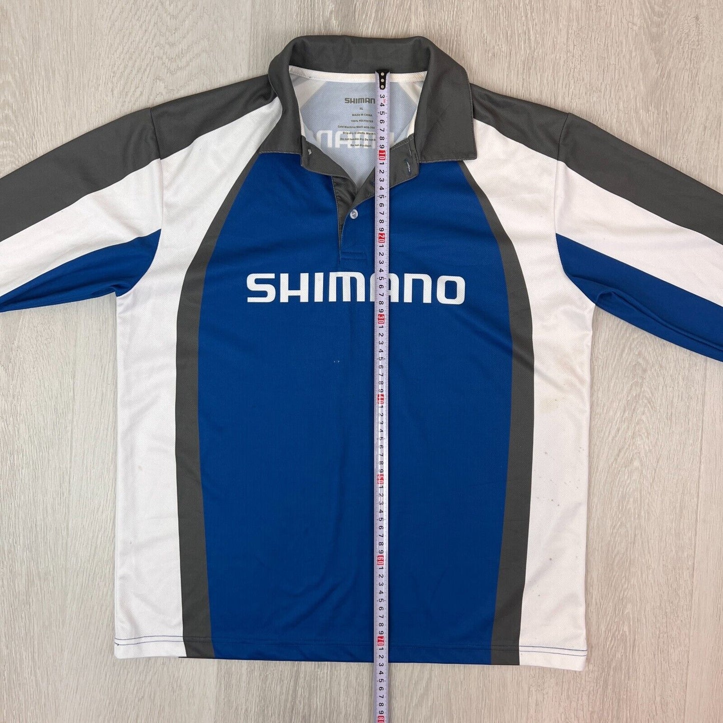 Shimano Mens Long Sleeve Fishing Polo Shirt Size XL