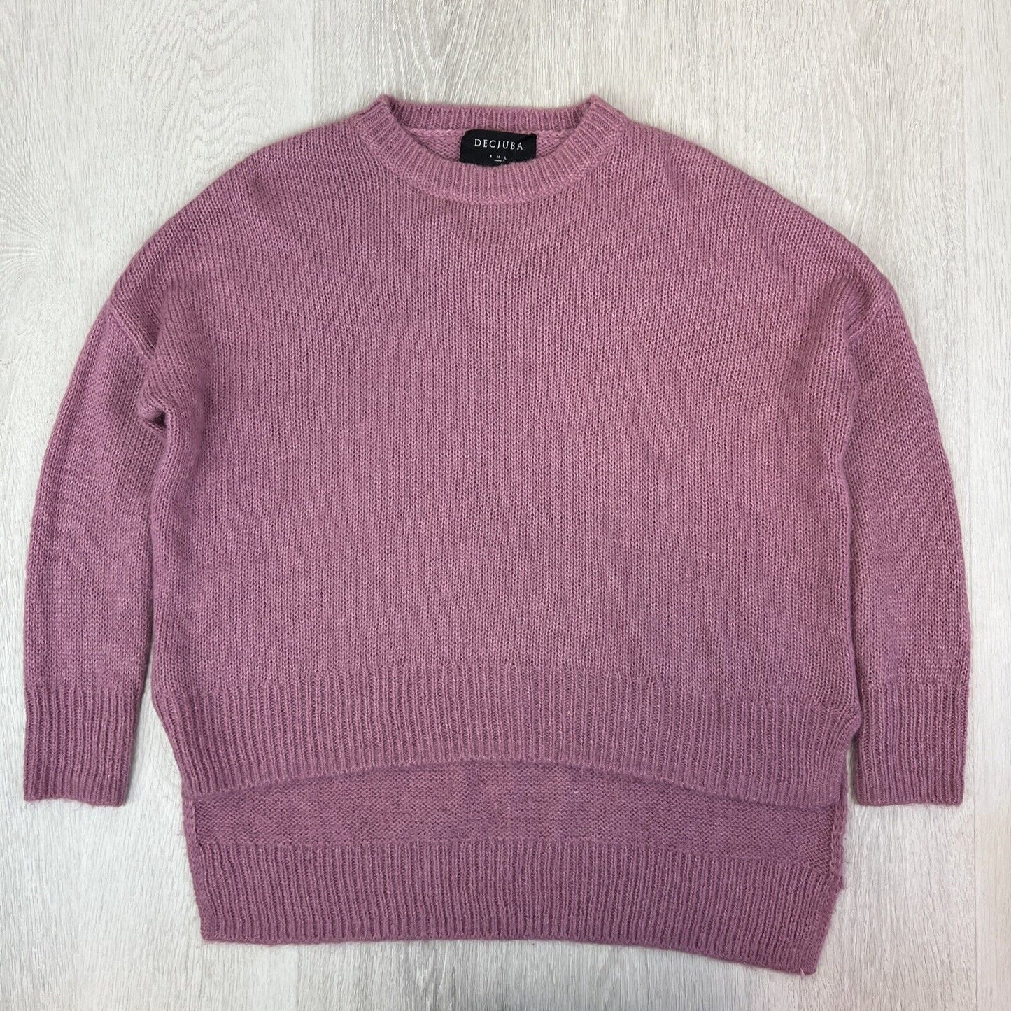 Decjuba Womens Purple Knitted Pullover Sweater Size Medium (Wool, Alpaca, Acryli