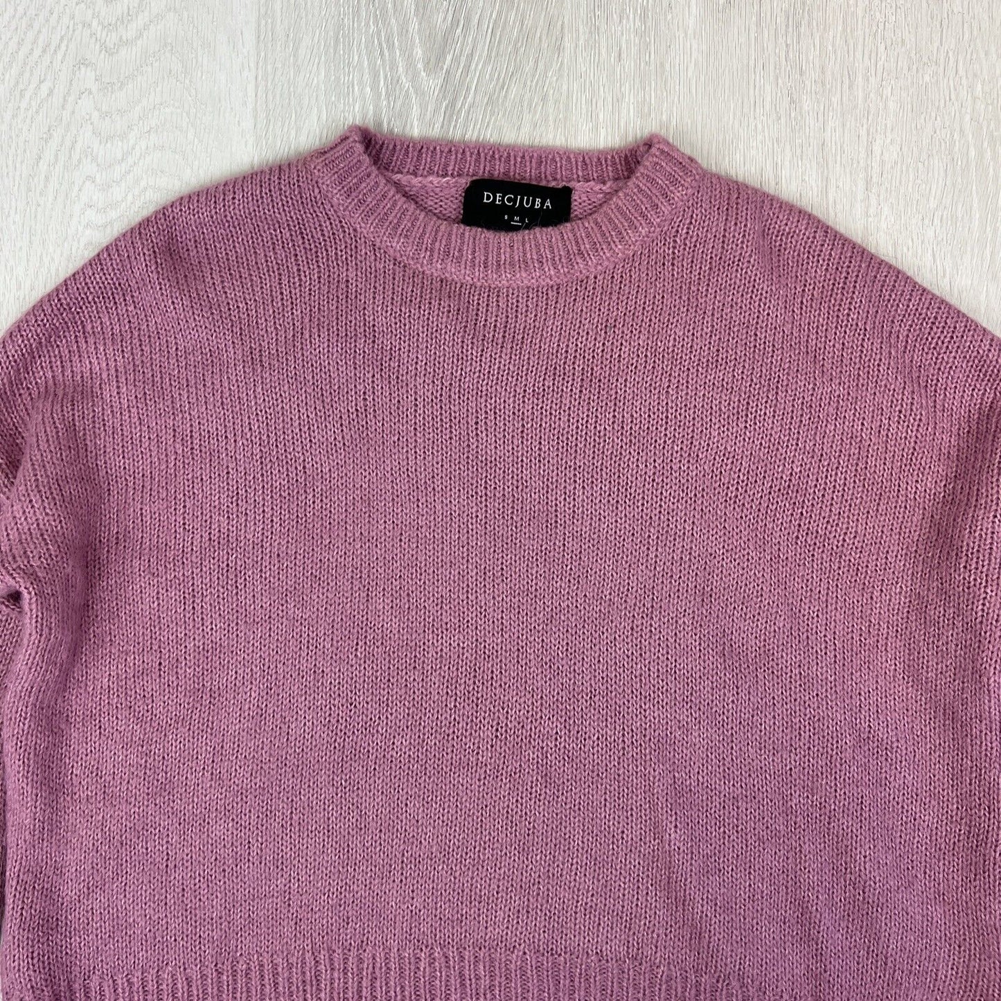 Decjuba Womens Purple Knitted Pullover Sweater Size Medium (Wool, Alpaca, Acryli