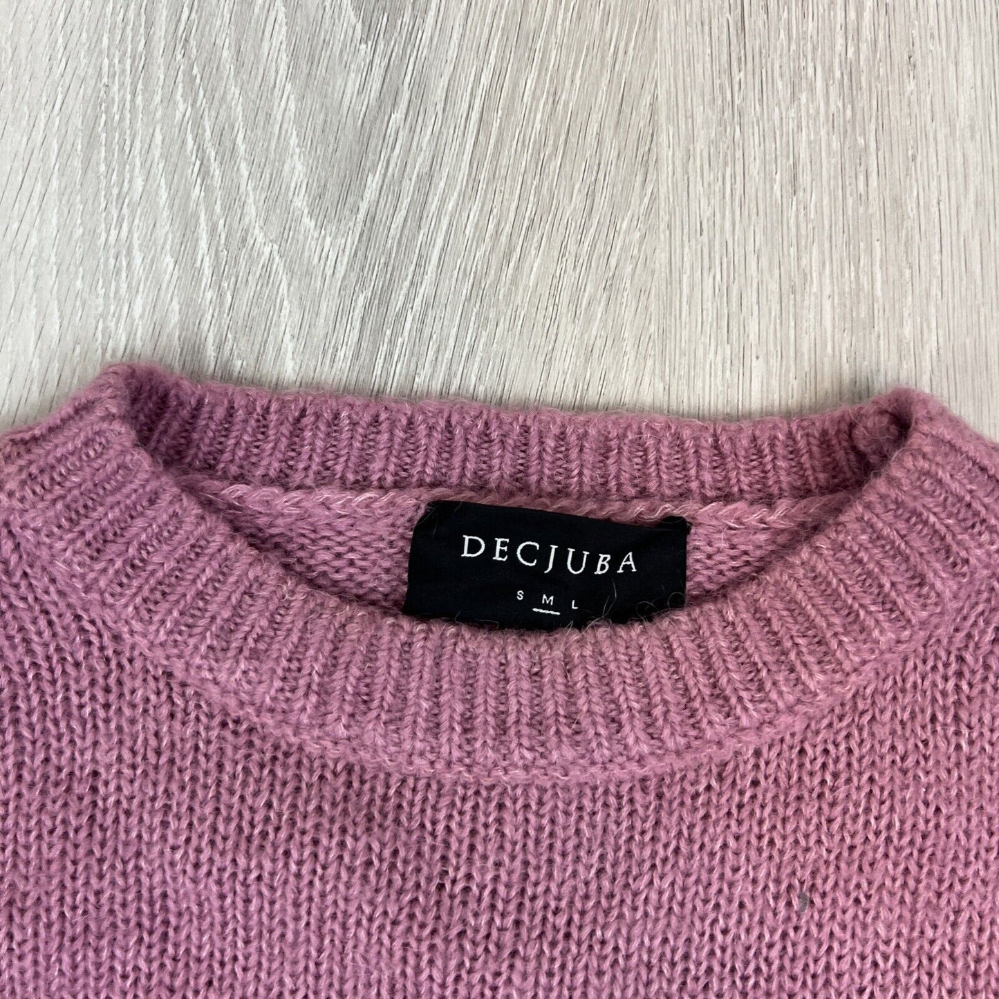 Decjuba Womens Purple Knitted Pullover Sweater Size Medium (Wool, Alpaca, Acryli