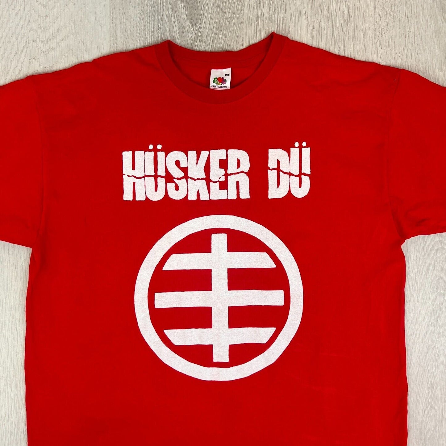 Husker Du Punk Rock Band Music Mens Red Short Sleeve T-Shirt Size XL