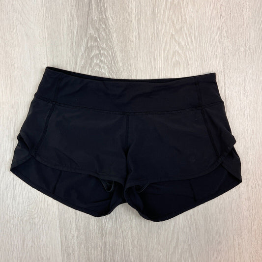 Lululemon Womens Black Running Shorts Activewear Shorts Size 6