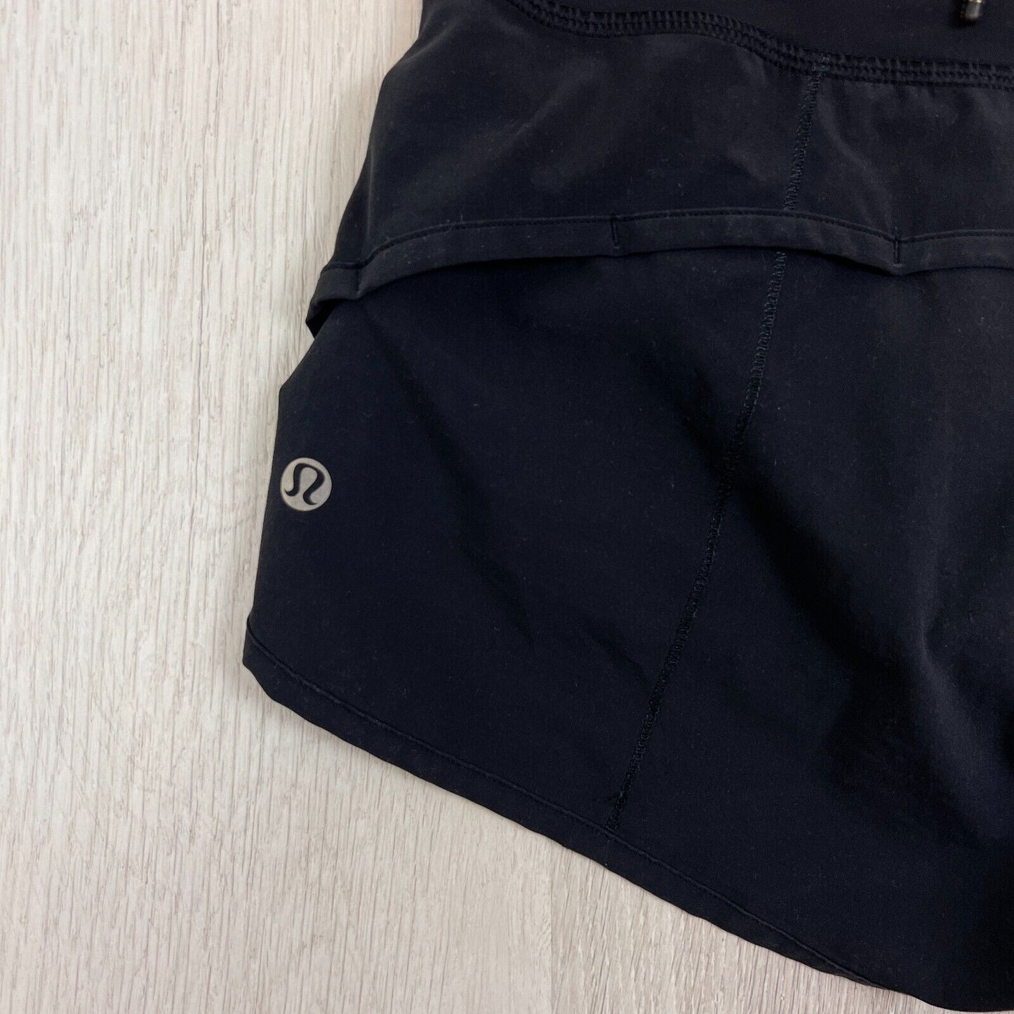 Lululemon Womens Black Running Shorts Activewear Shorts Size 6