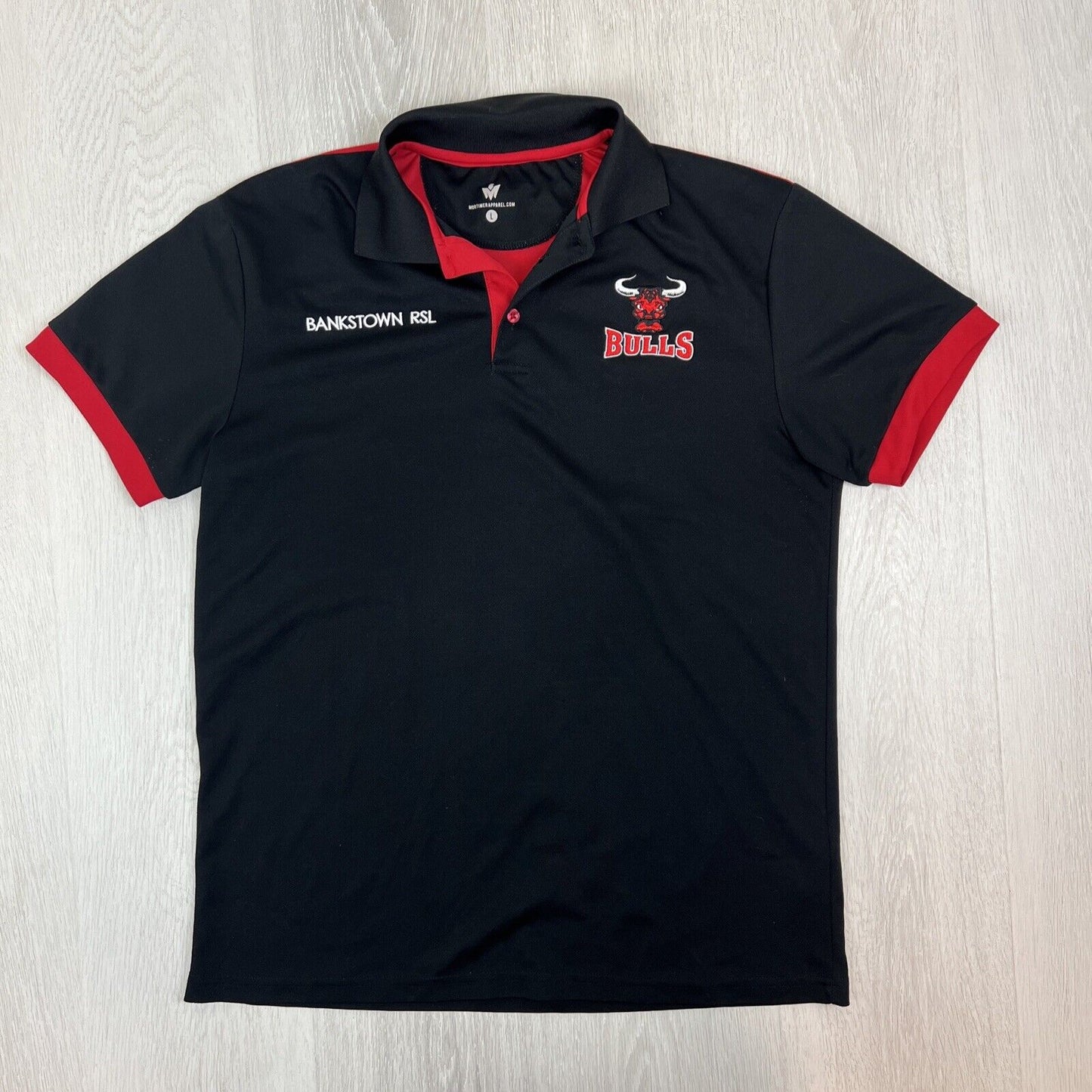 Bankstown Bulls Rugby League Mens Polo Shirt Size Large