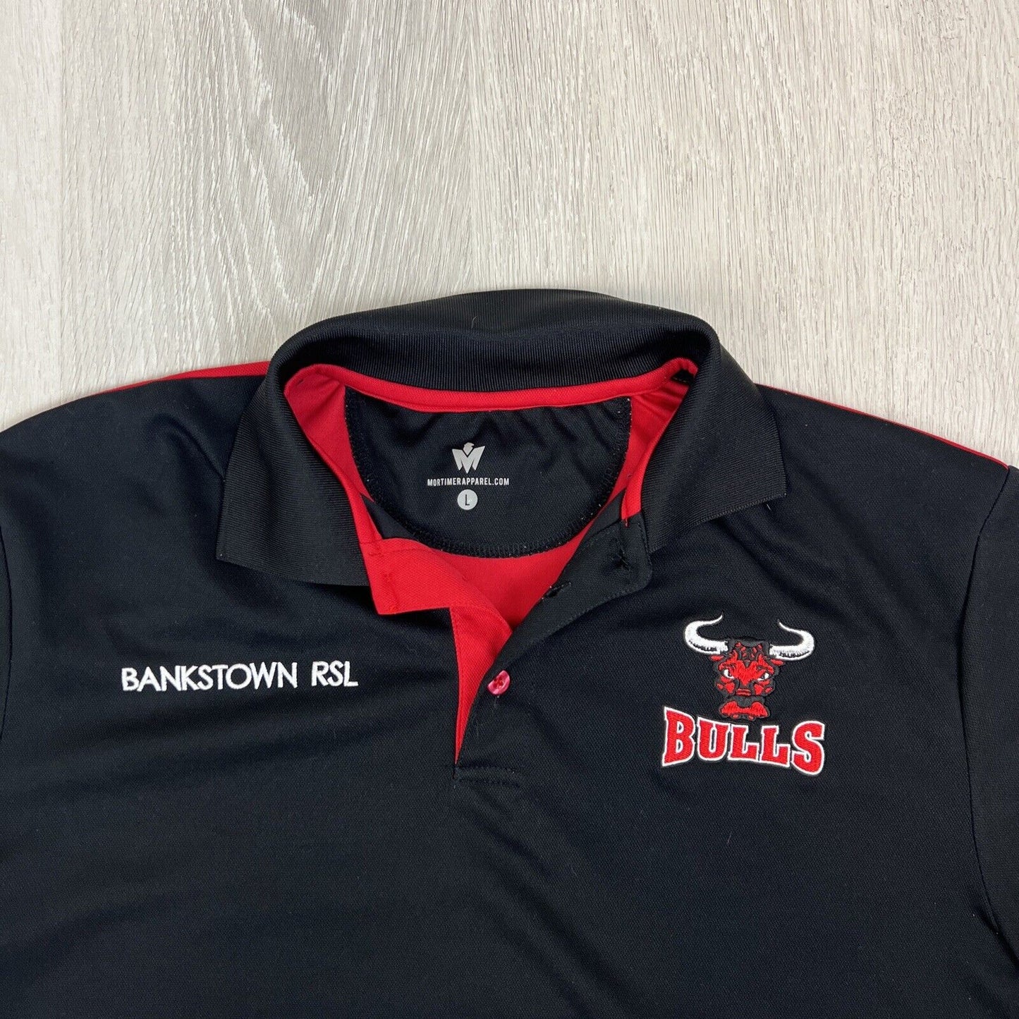 Bankstown Bulls Rugby League Mens Polo Shirt Size Large