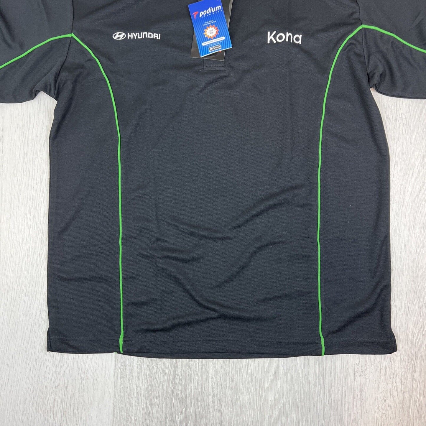 Podium Hyundai Kona Mens Black Short Sleeve Polo Shirt Size Medium (New)