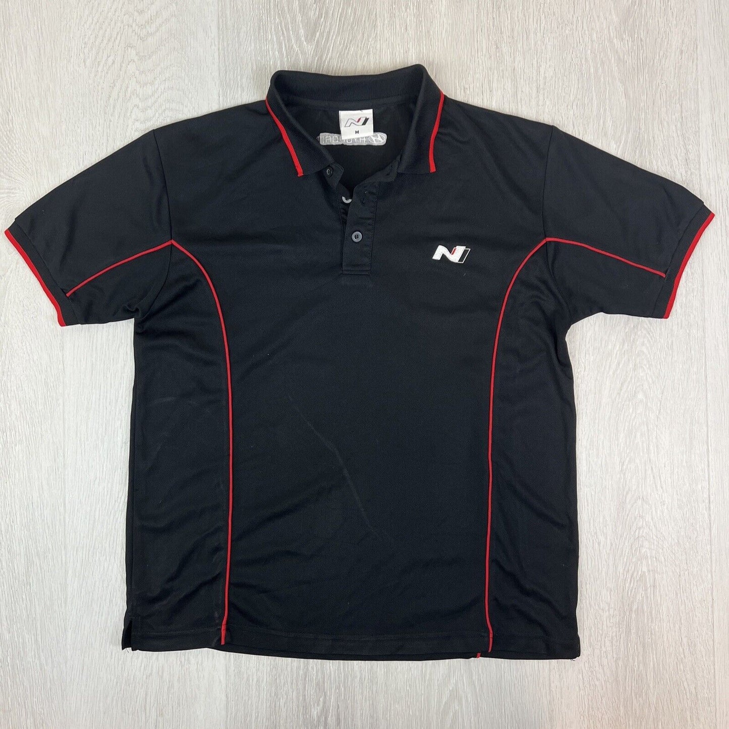 Hyundai N Mens Black Short Sleeve Polo Shirt Size Medium