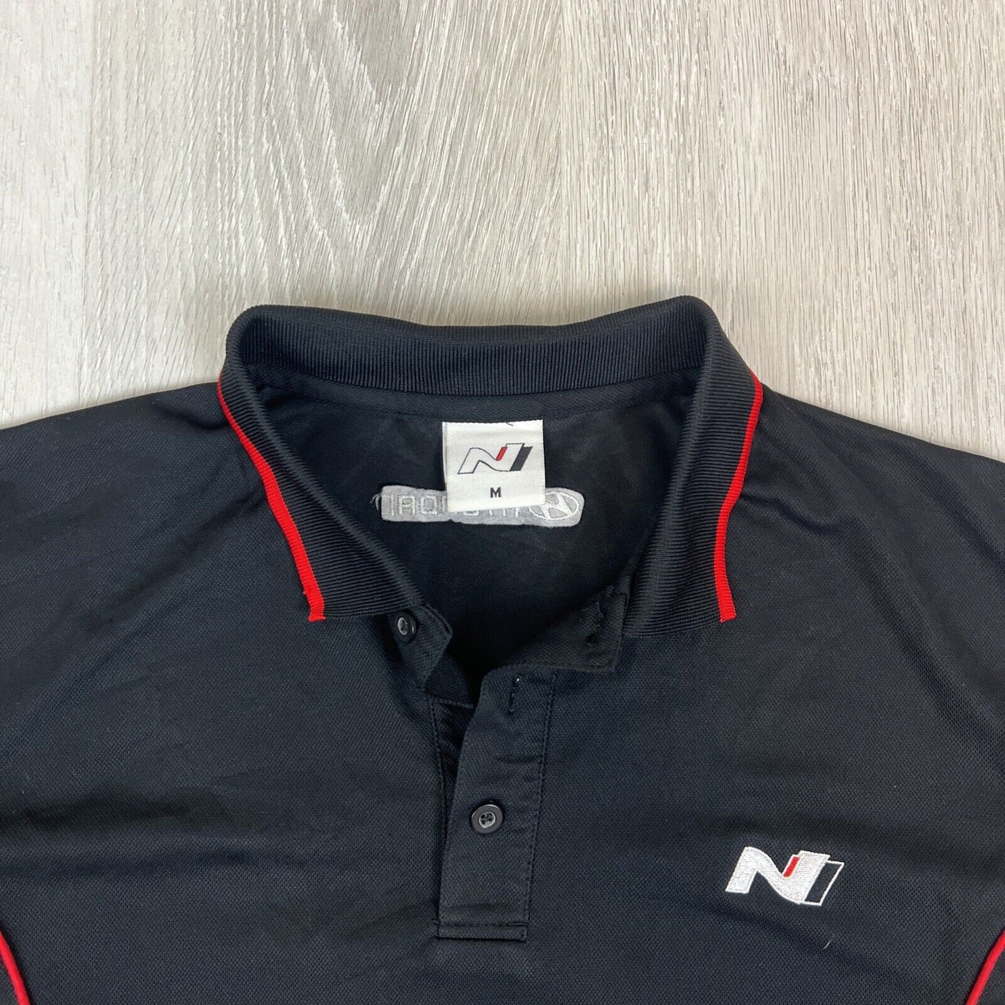 Hyundai N Mens Black Short Sleeve Polo Shirt Size Medium