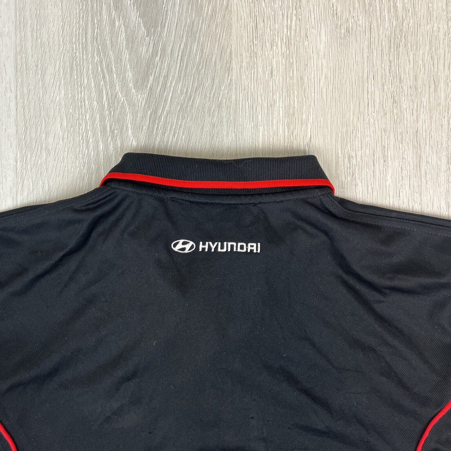 Hyundai N Mens Black Short Sleeve Polo Shirt Size Medium