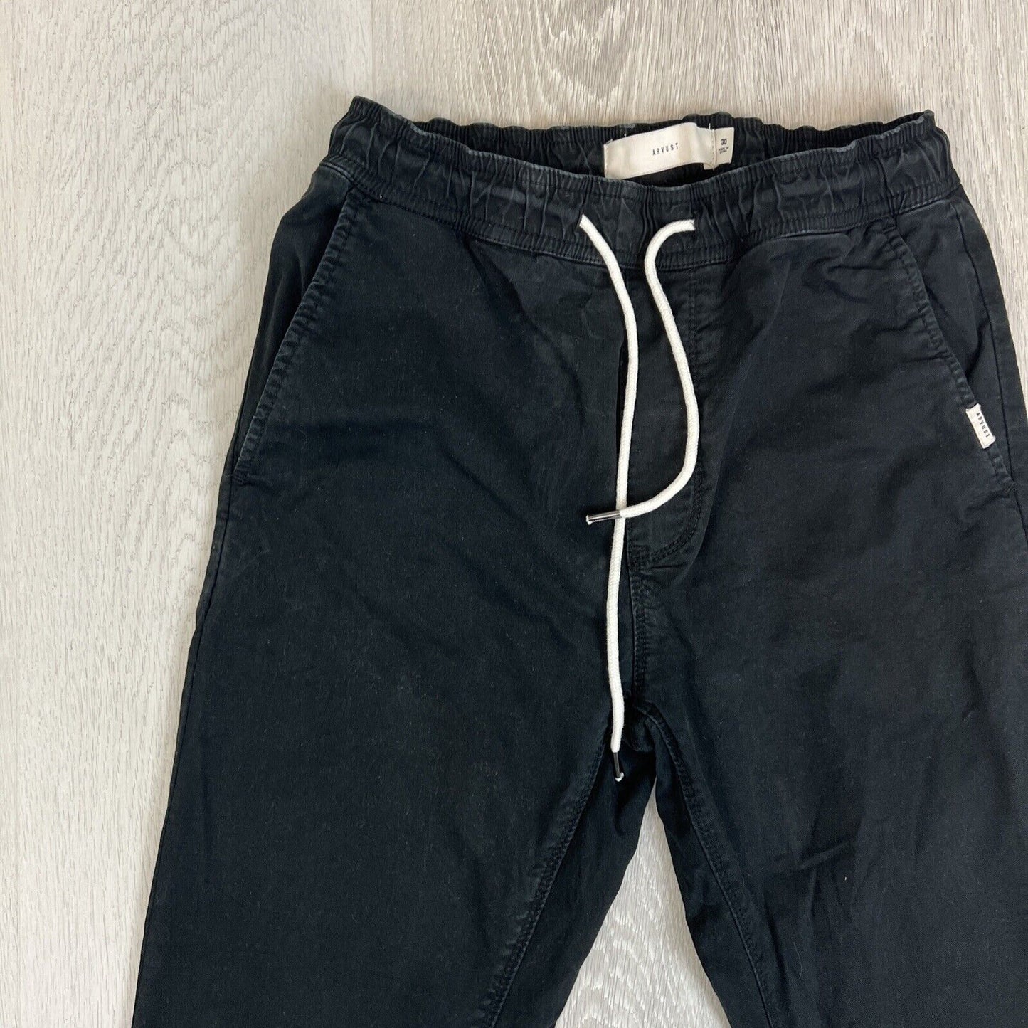 Arvust Mens Black Jogger Pants Size 30