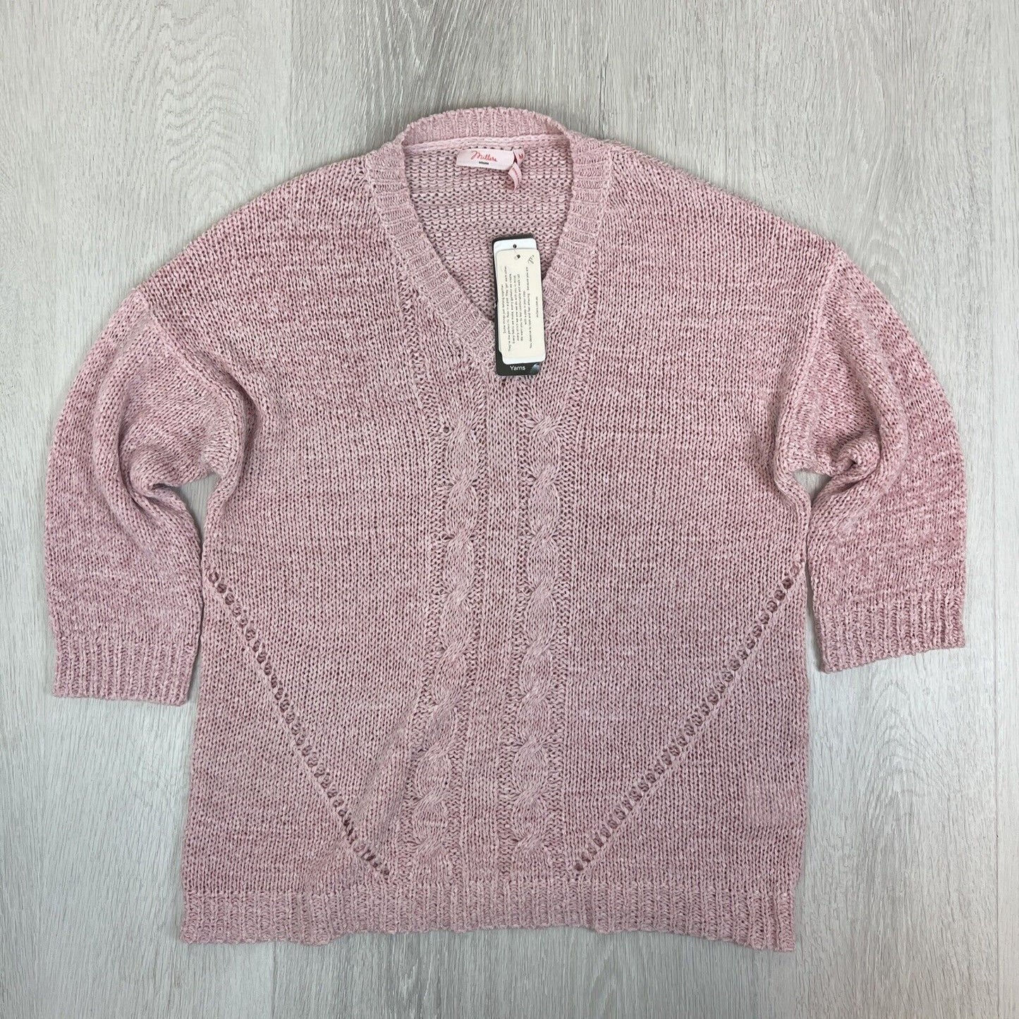 Millers Womens Pink Knitted Pullover Jumper Size Medium (New)