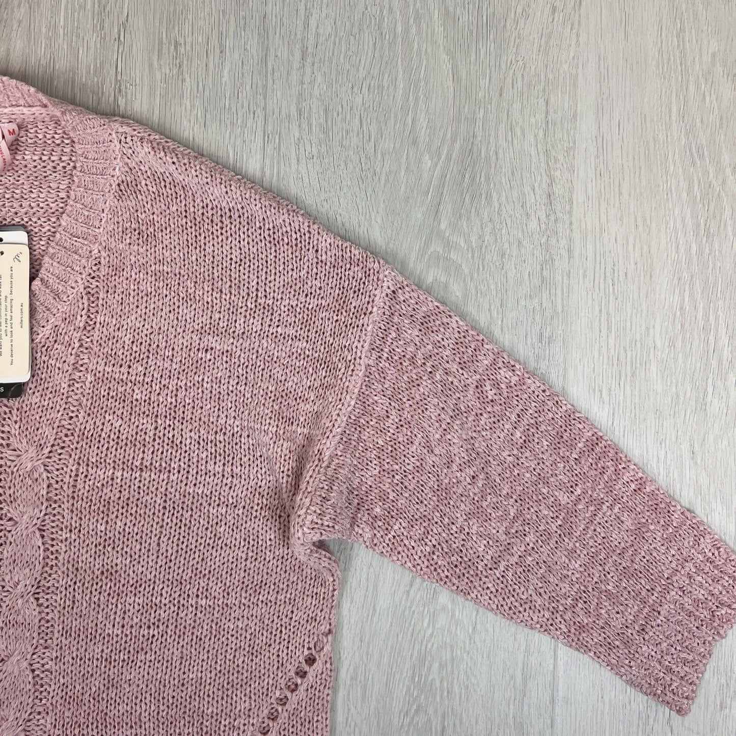 Millers Womens Pink Knitted Pullover Jumper Size Medium (New)