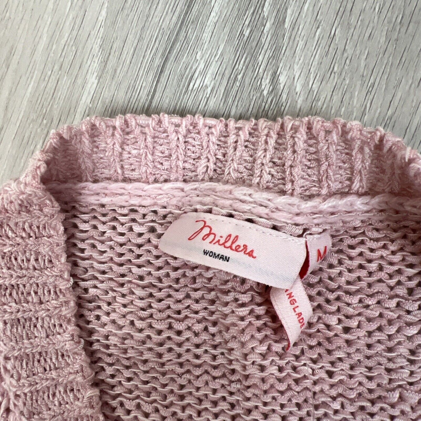 Millers Womens Pink Knitted Pullover Jumper Size Medium (New)