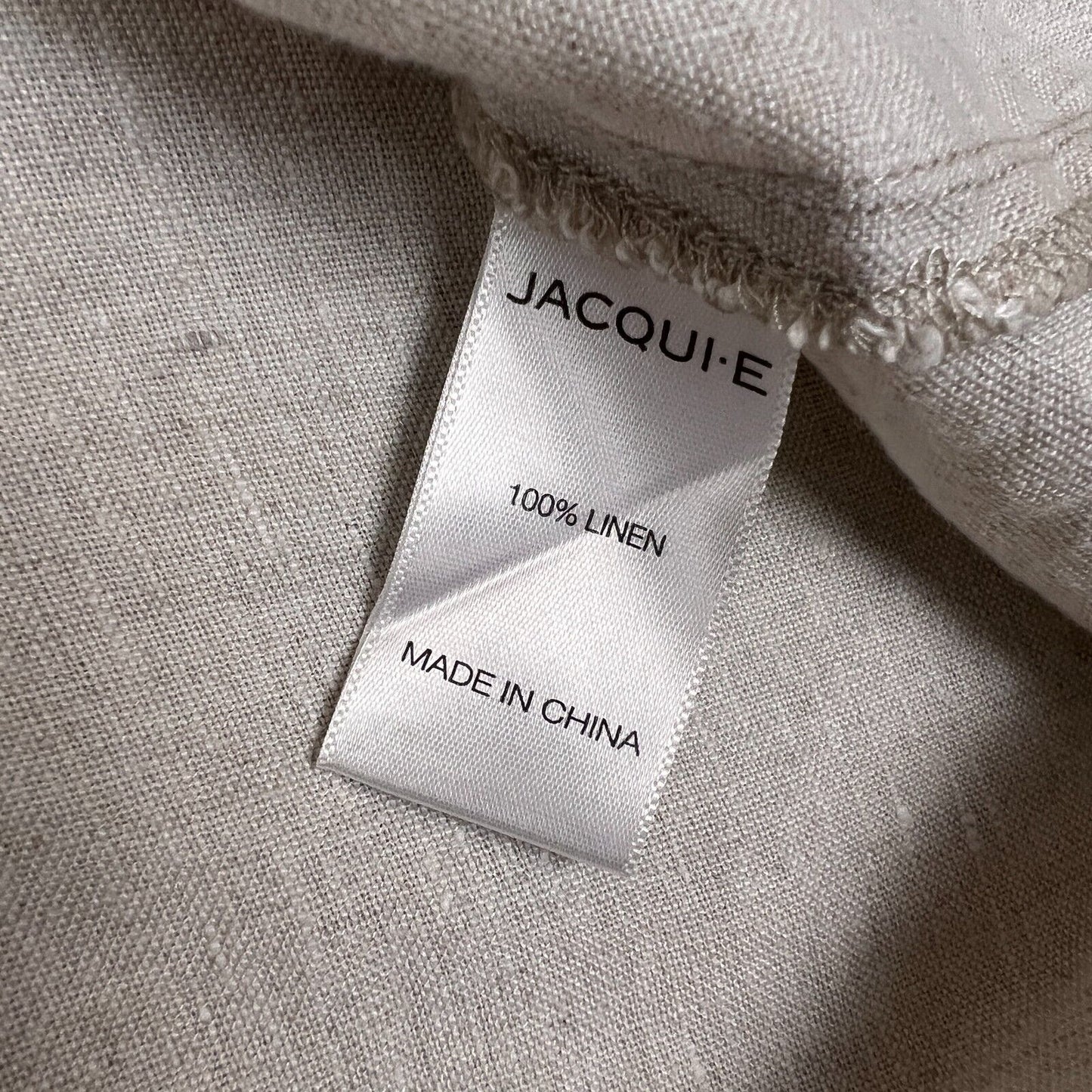 Jacqui E Linen Collection Womens Beige Linen Skirt Size 12