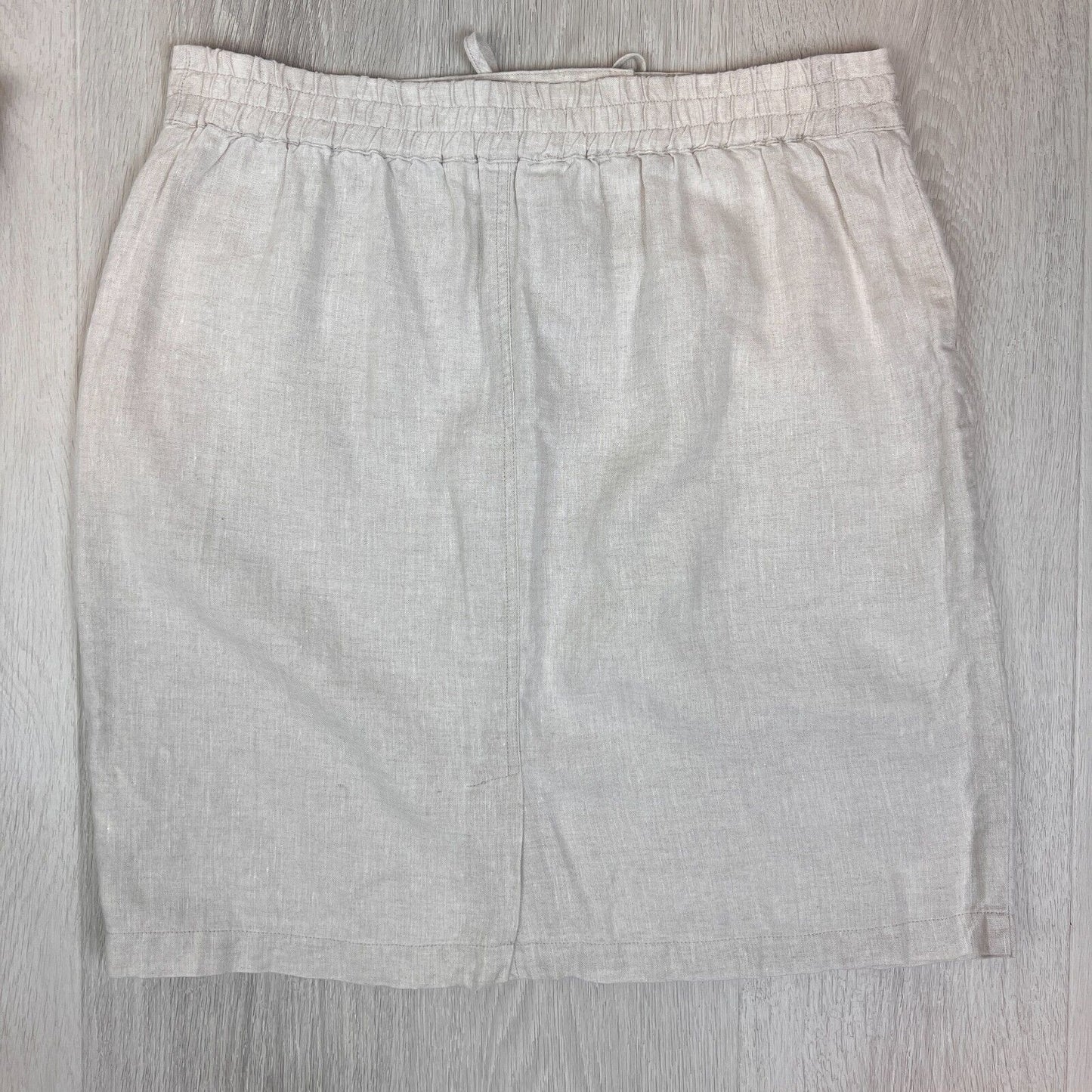 Jacqui E Linen Collection Womens Beige Linen Skirt Size 12