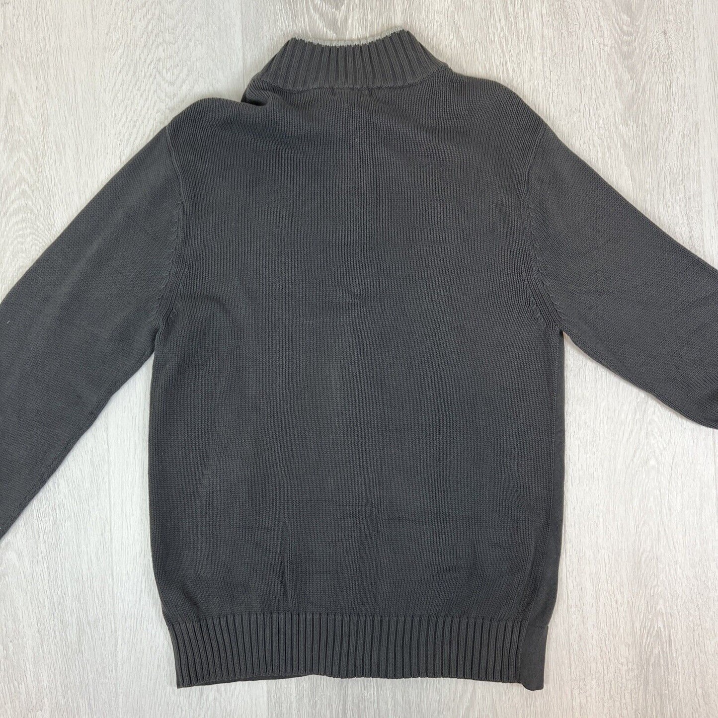 Giordano Mens Knitted Zip Through 100% Cotton Sweater Jumper Size XL