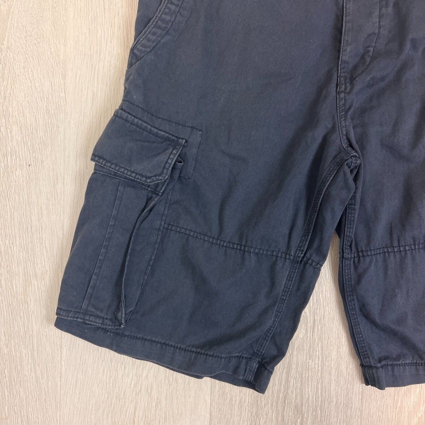 H&M LOGG Mens Navy Blue Cargo Shorts Size 33