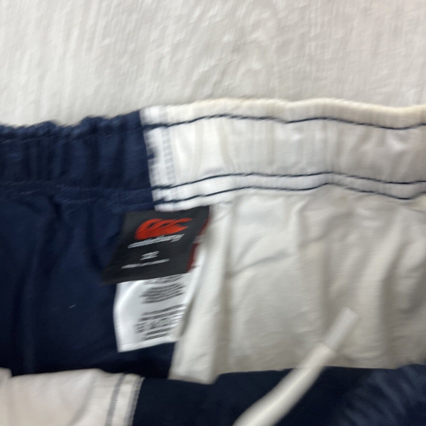 Canterbury Navy & White Cotton Rugby Shorts Size 32