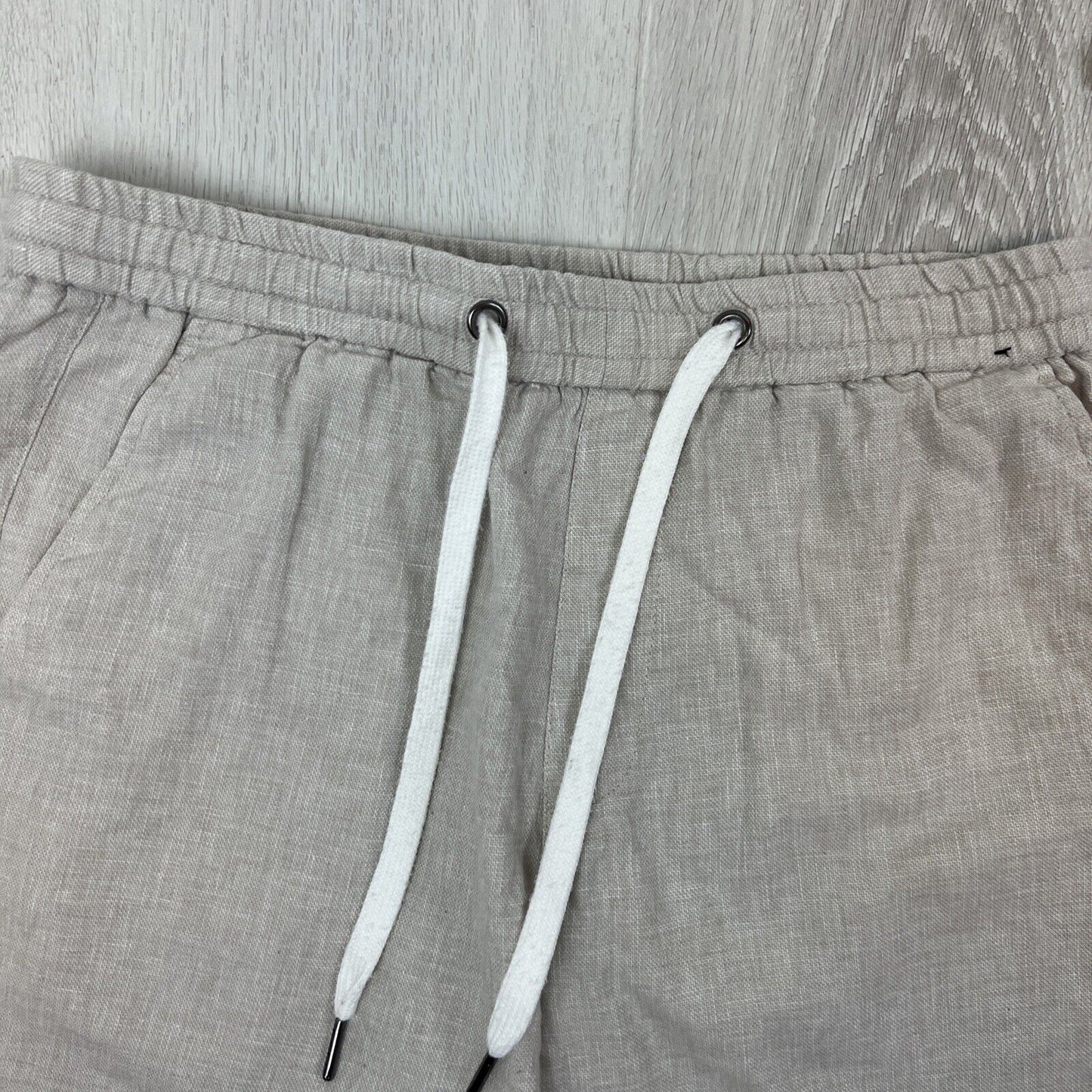 Connor Mens Beige Linen Blend Shorts Size 31