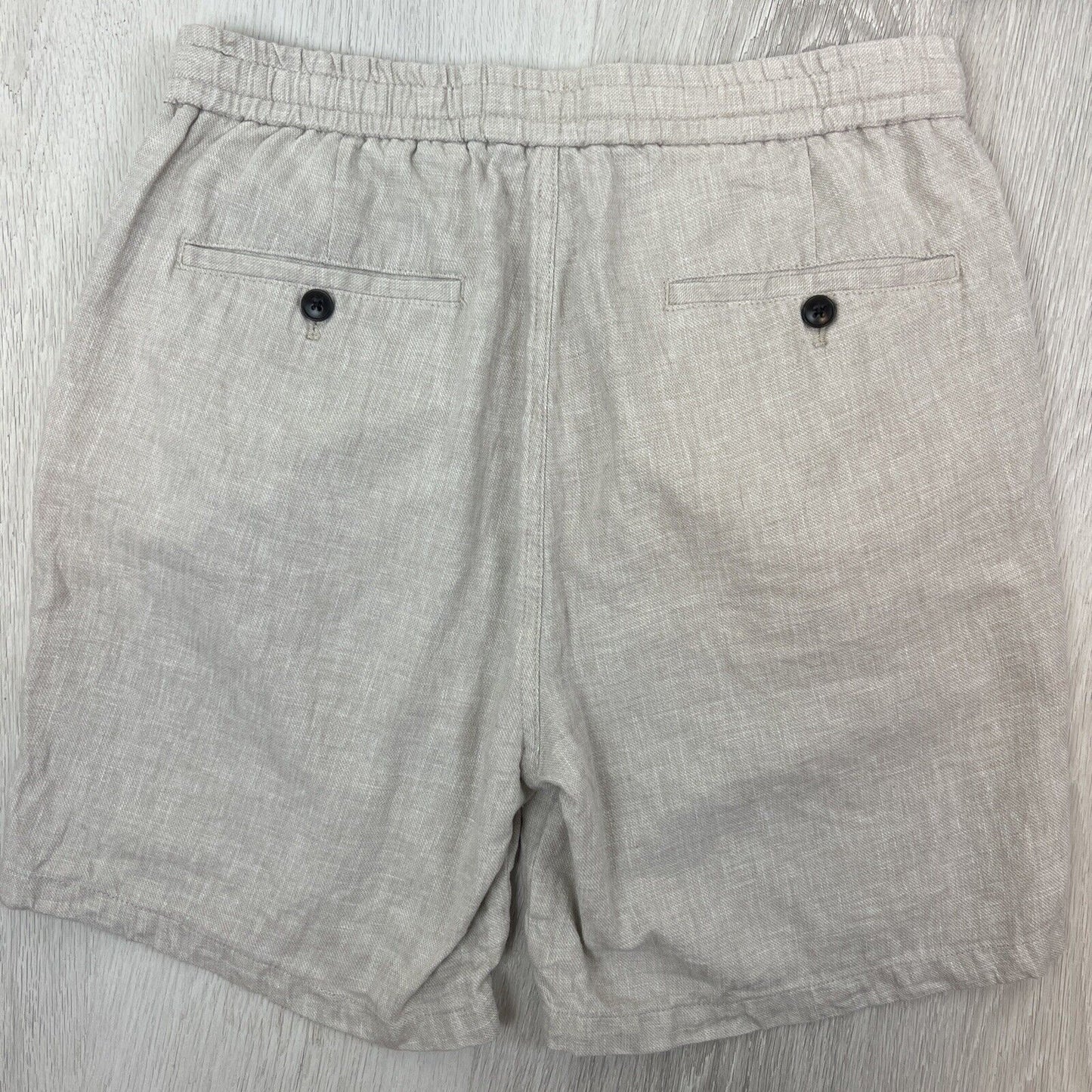 Connor Mens Beige Linen Blend Shorts Size 31