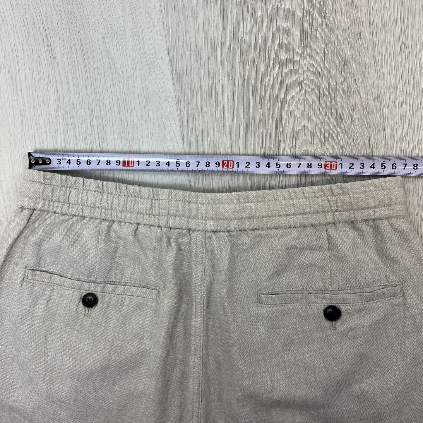 Connor Mens Beige Linen Blend Shorts Size 31