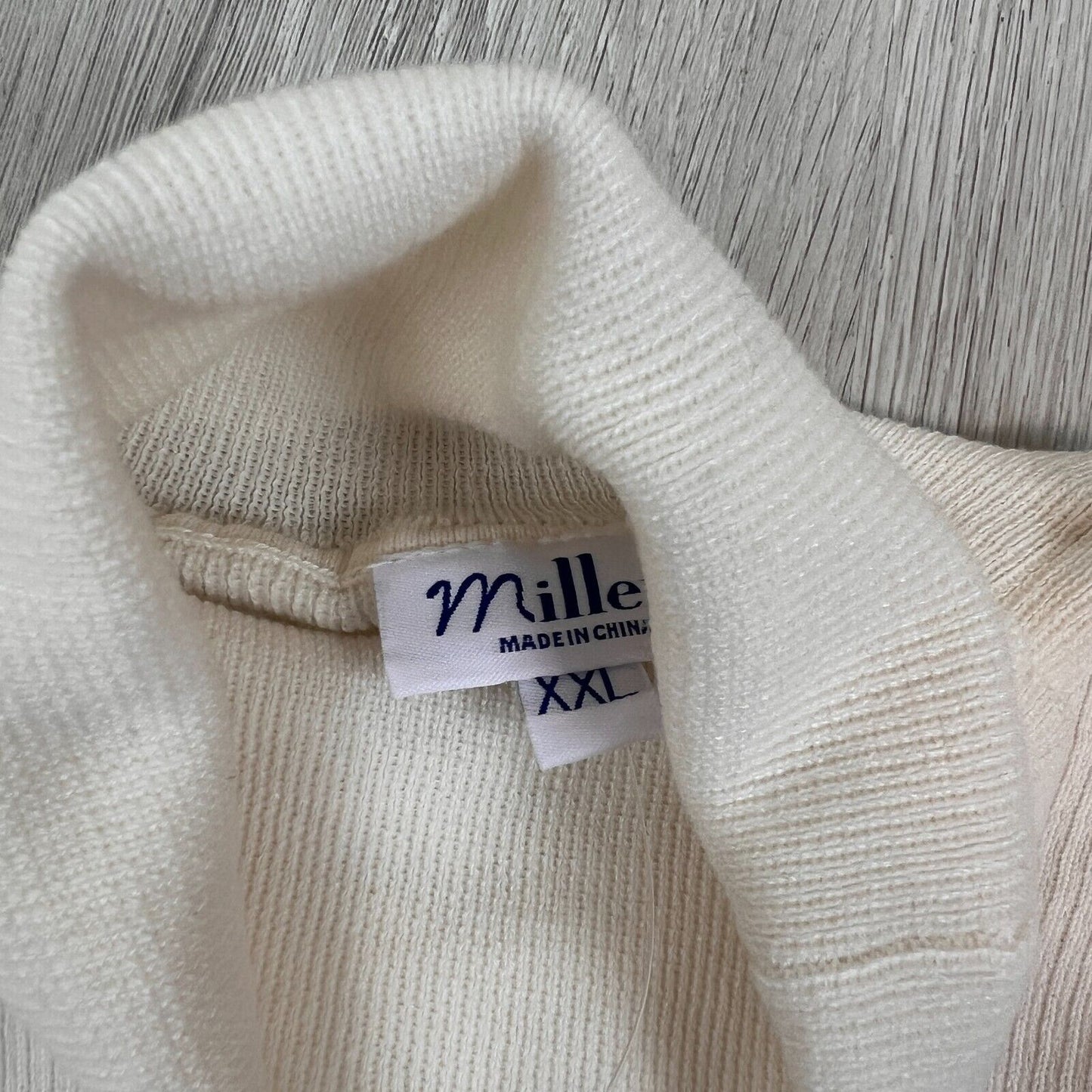 Millers Womens White Turtle Neck Knitted Pullover Jumper Sweater Size 2XL (New)