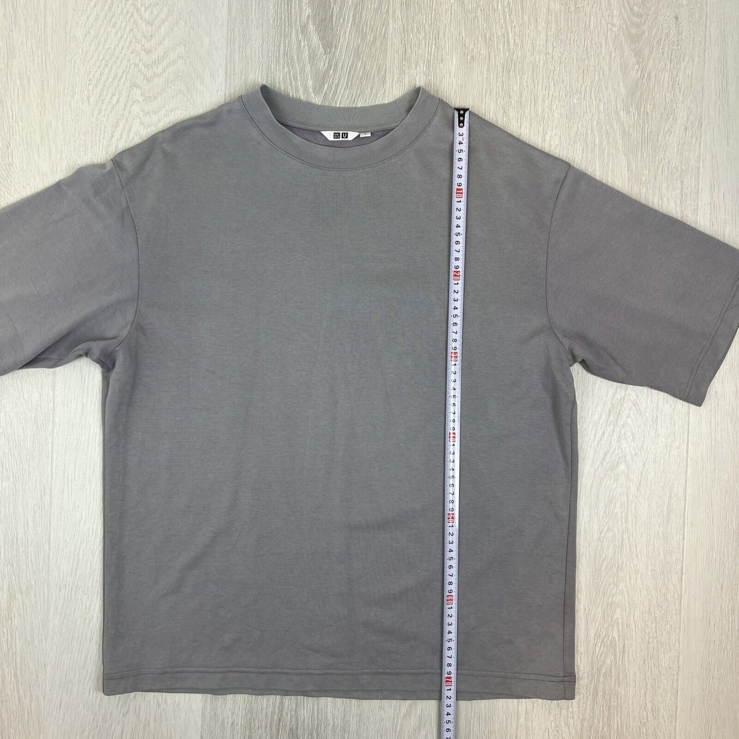 Uniqlo Mens Boxy Oversized Grey T-shirt Size XL