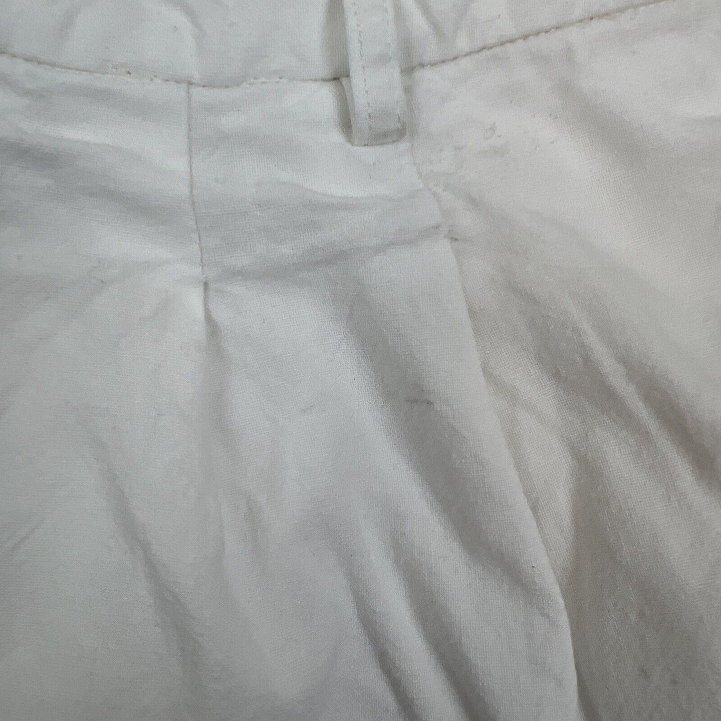 Delilah Womens White Linen Blend Shorts Size 10