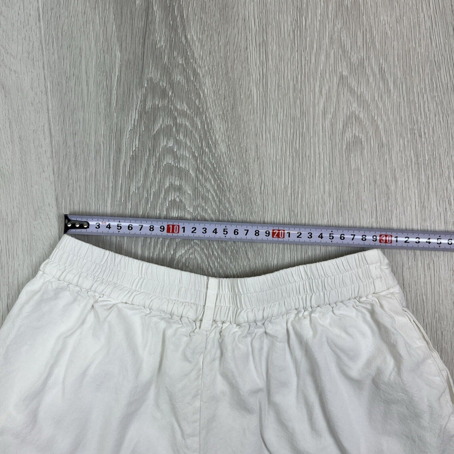 Delilah Womens White Linen Blend Shorts Size 10