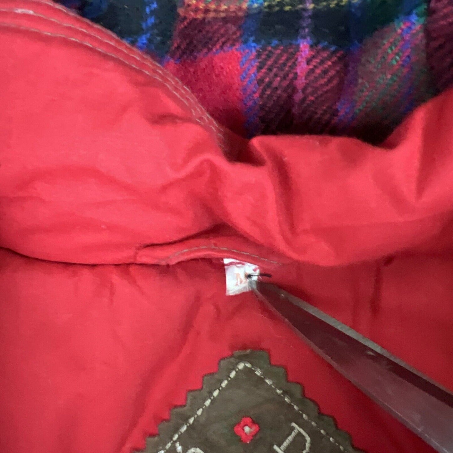 Rene Derhey Womens Red Vintage Full Zip Hooded Jacket Size M