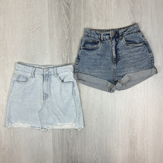 Cotton On Womens  Denim Shorts & Denim Skirt Bundle Size 8 AU