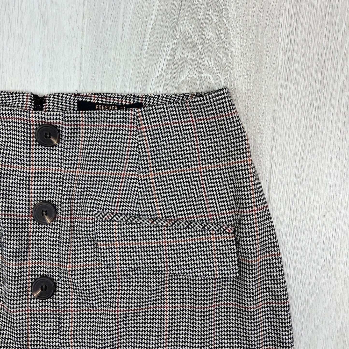 Forever 21 Contemporary Womens Houndstooth Pattern Mini Skirt Size Large