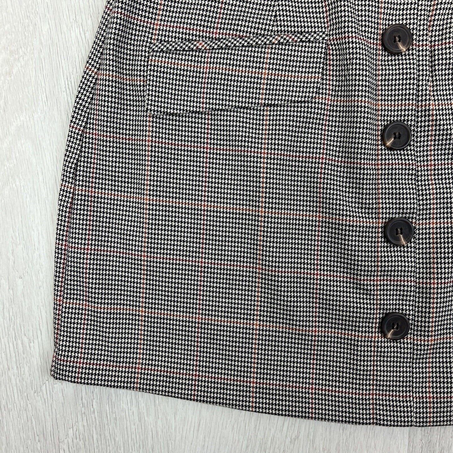 Forever 21 Contemporary Womens Houndstooth Pattern Mini Skirt Size Large