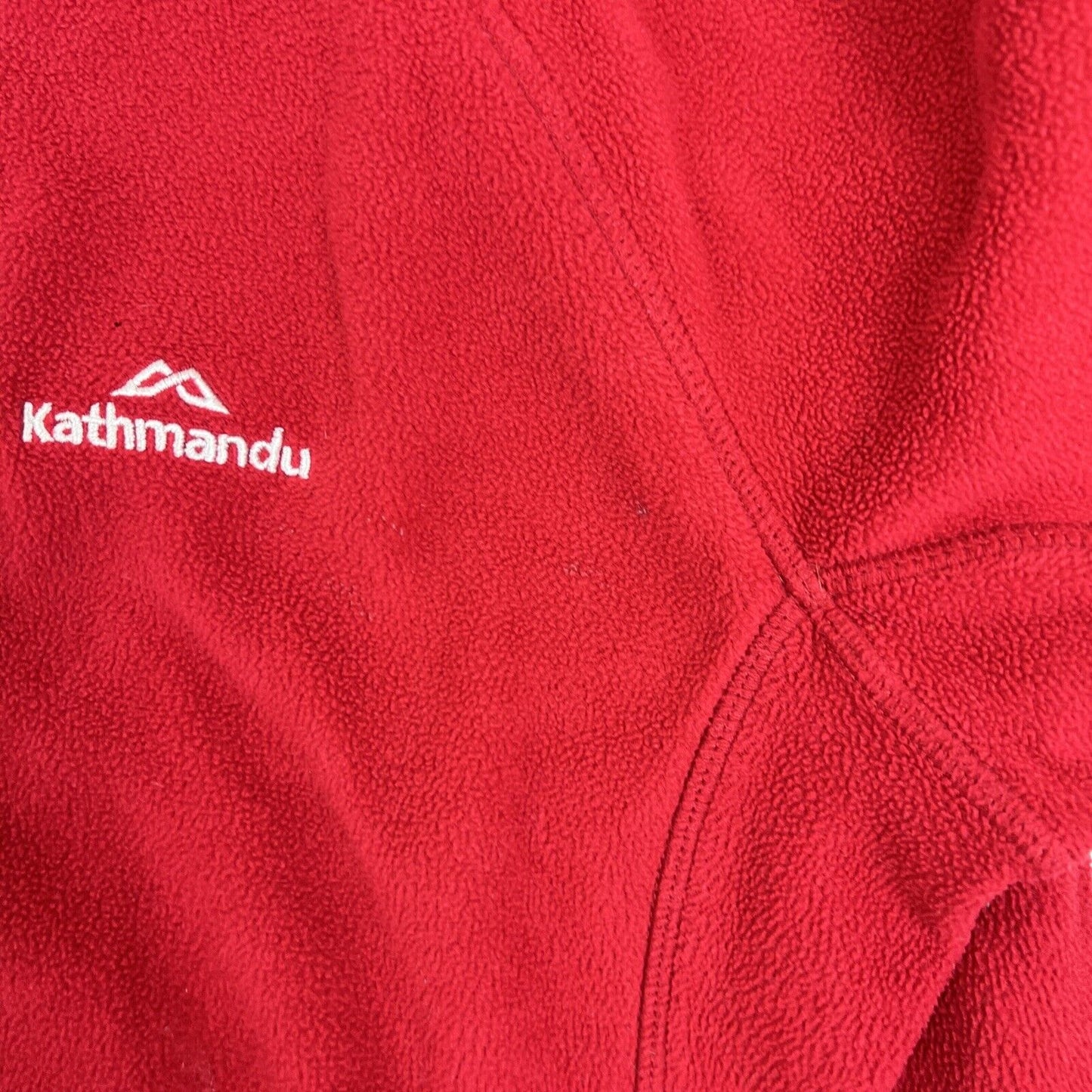 Kathmandu Mens Red Full Zip Polar Fleece Altica 100 Jumper Size large