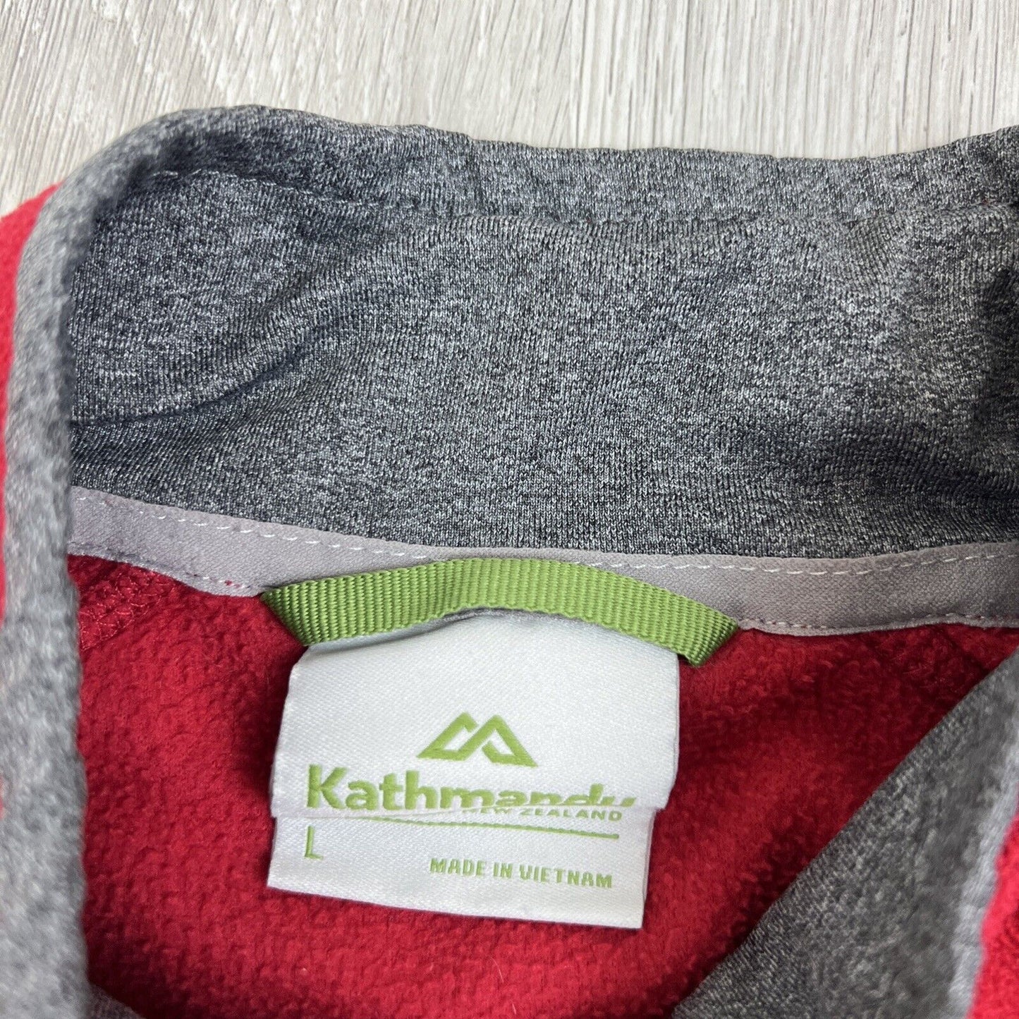 Kathmandu Mens Red Full Zip Polar Fleece Altica 100 Jumper Size large