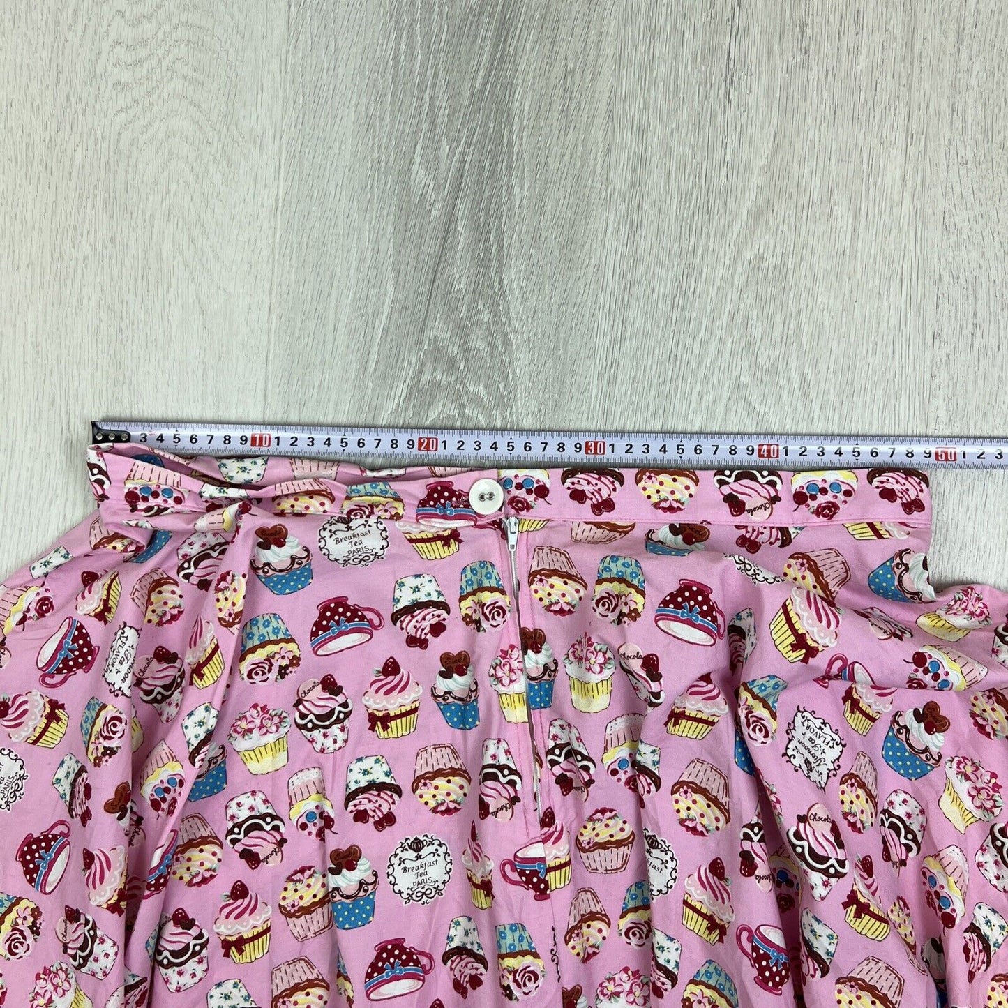 Miss Elinor Womens Pink Cupcake Pattern Skirt Size 3XL