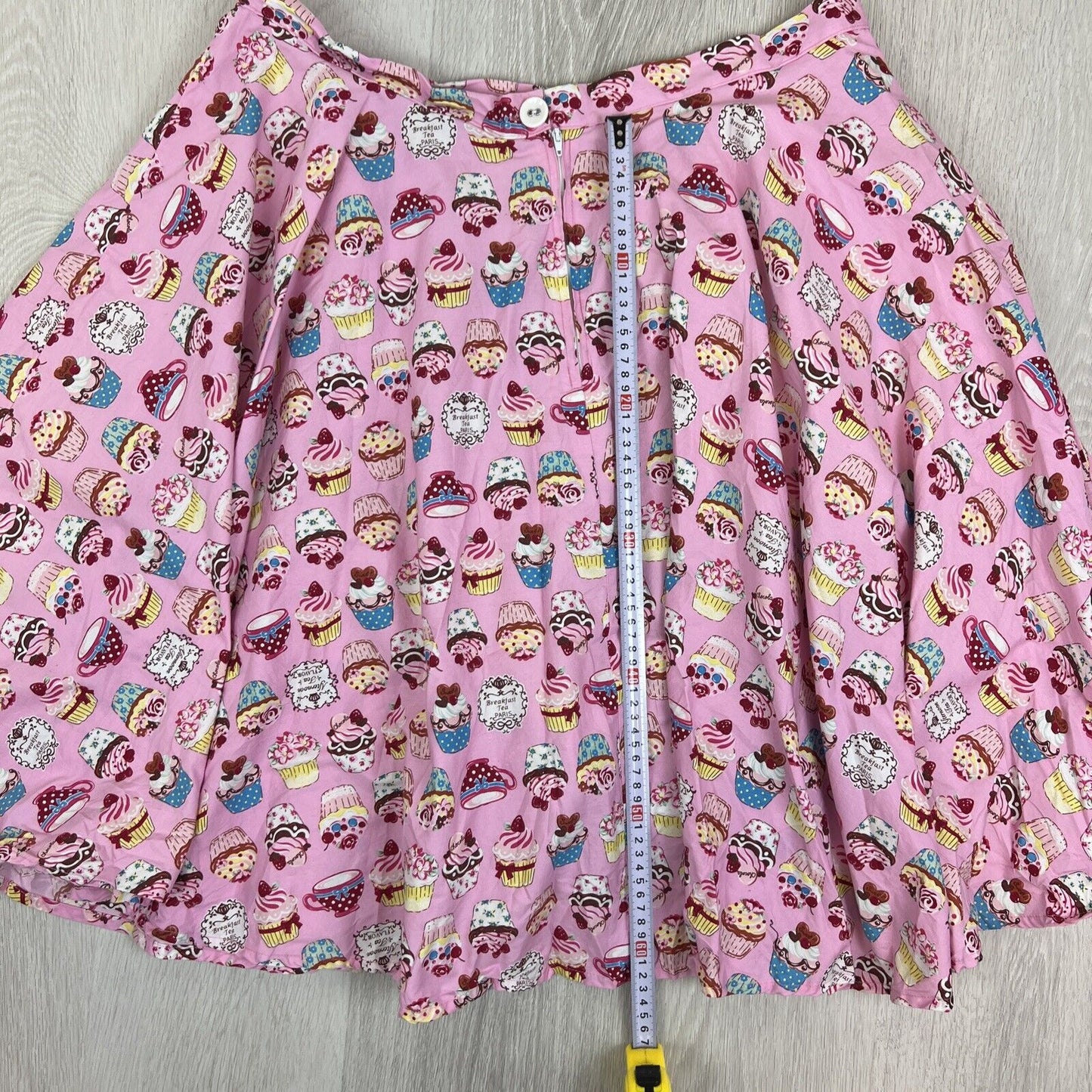 Miss Elinor Womens Pink Cupcake Pattern Skirt Size 3XL