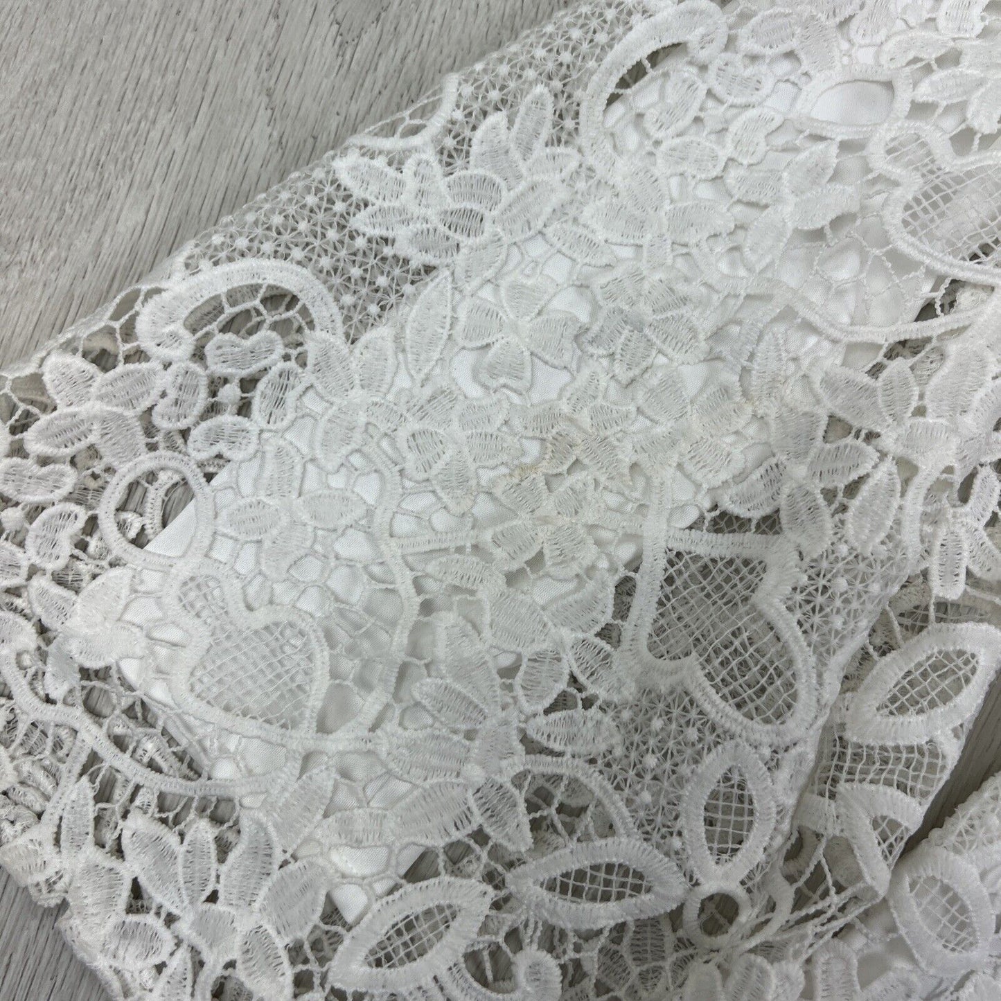 White Soul Womens Whie Lace Mini Dress Long Flared Sleeves Size 6