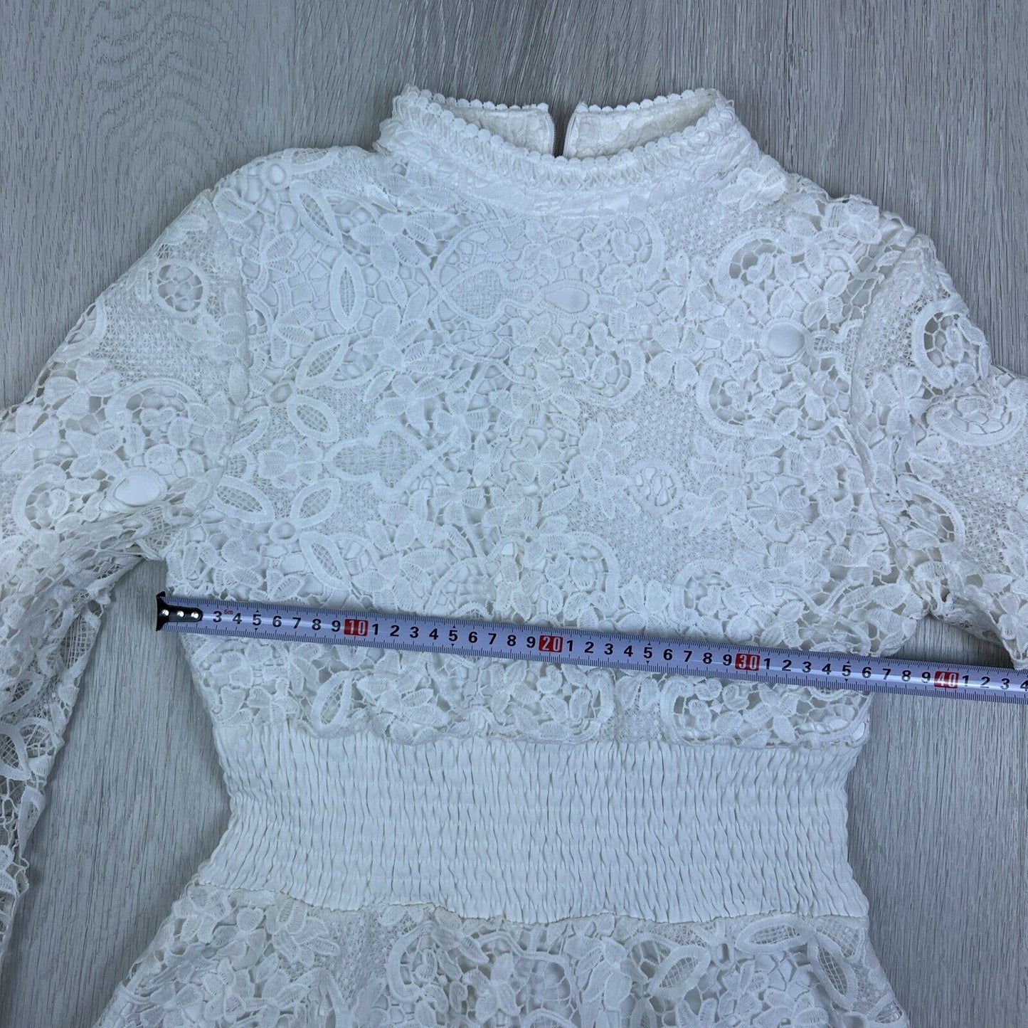 White Soul Womens Whie Lace Mini Dress Long Flared Sleeves Size 6