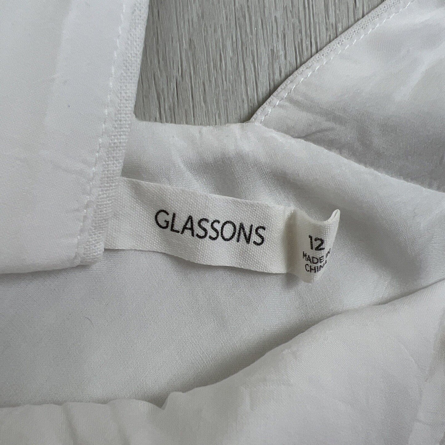 Glassons Womens White European Linen Blend Dress Size 12