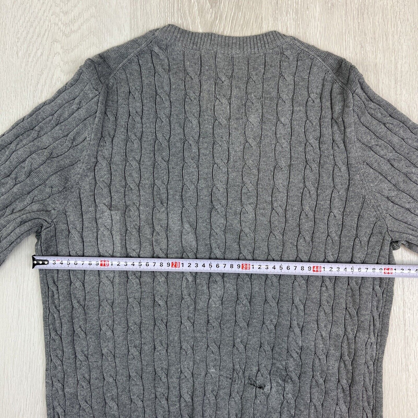 GANT Mens Cable Knit Grey Sweater Jumper Size XL (Damaged)