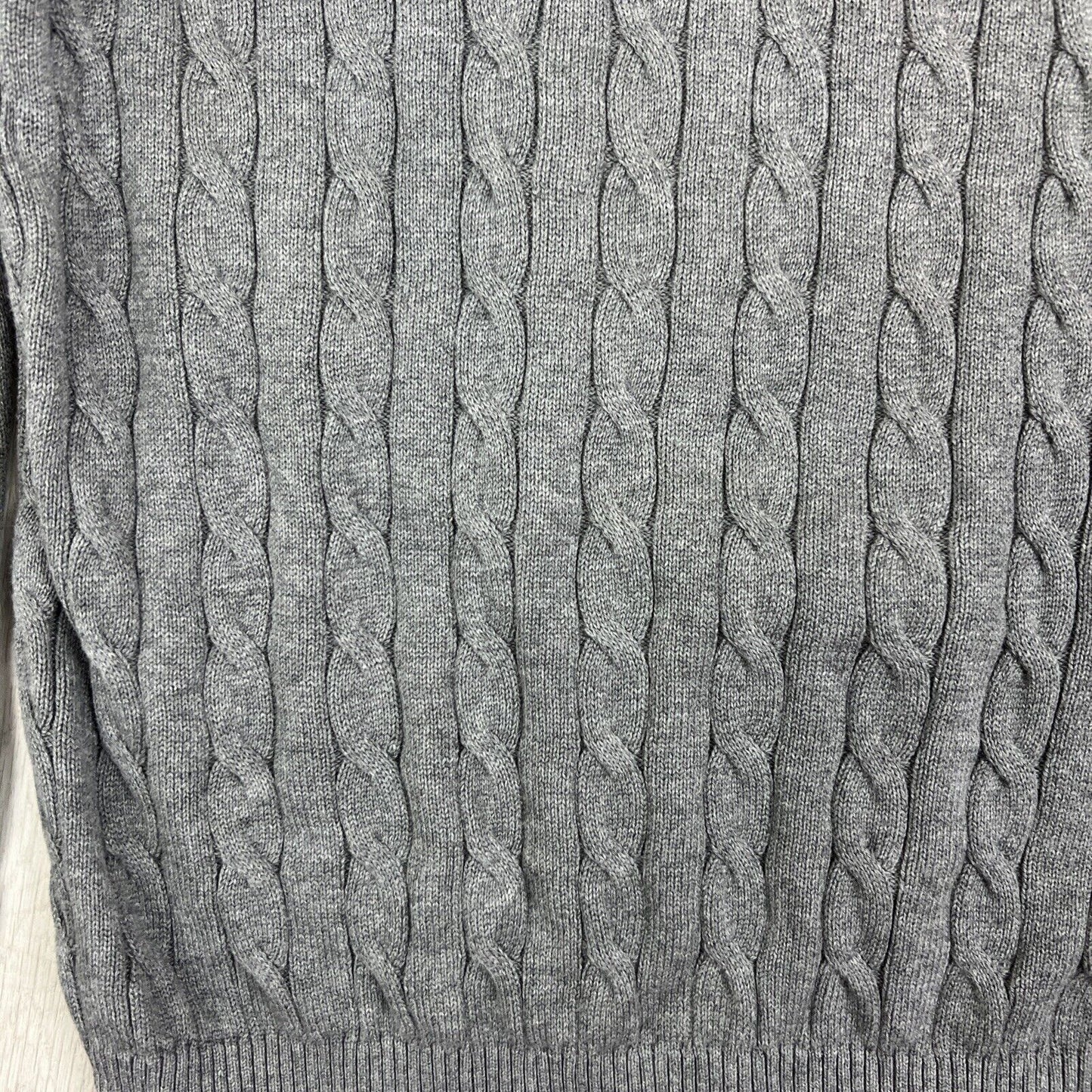 GANT Mens Cable Knit Grey Sweater Jumper Size XL (Damaged)