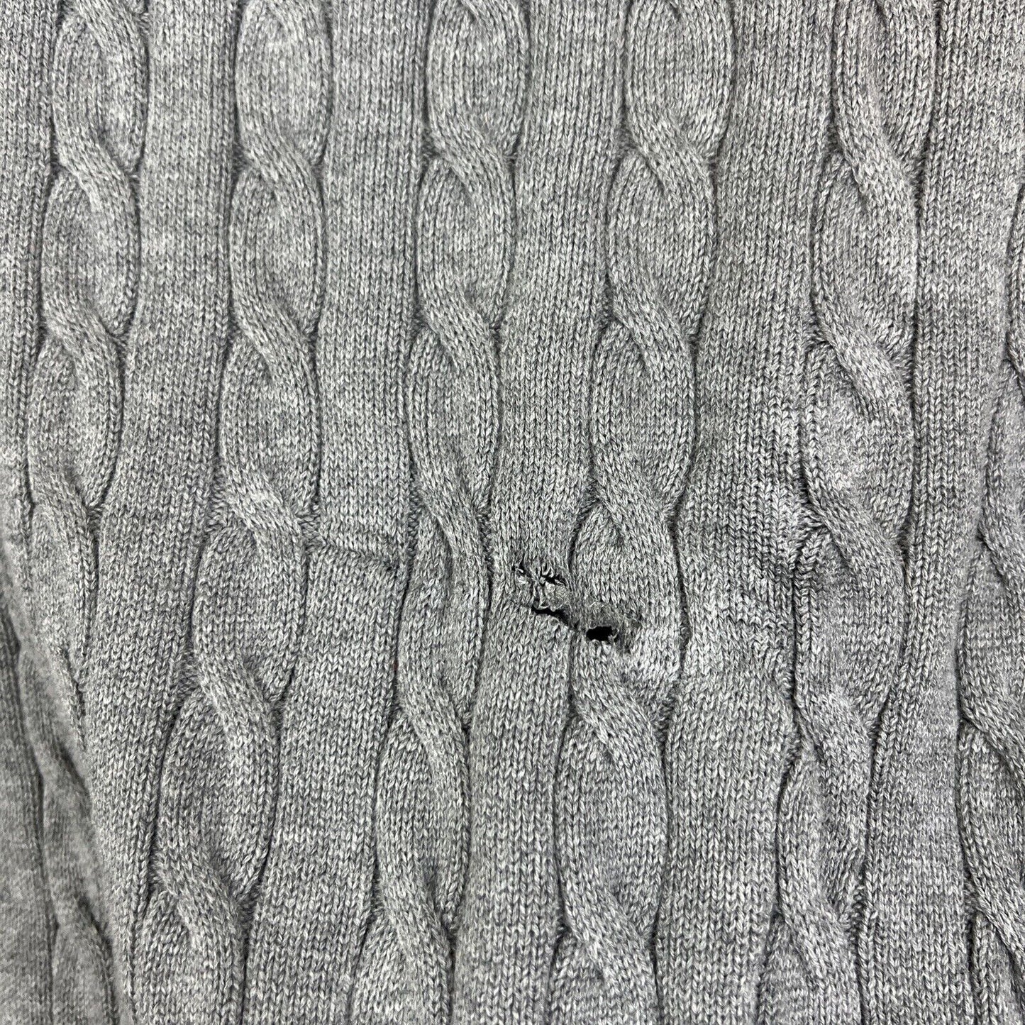 GANT Mens Cable Knit Grey Sweater Jumper Size XL (Damaged)