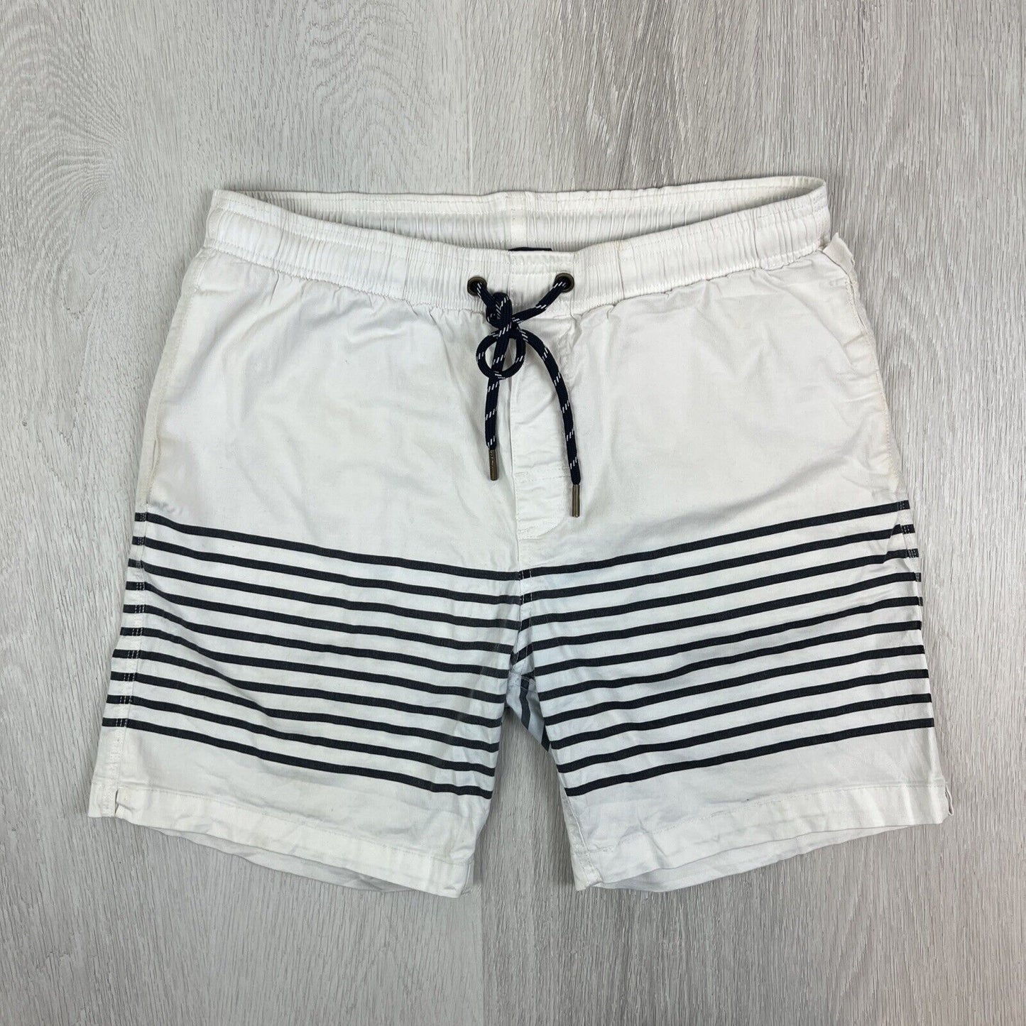 Academy Brand Mens White Cotton Swim Shorts Size 36